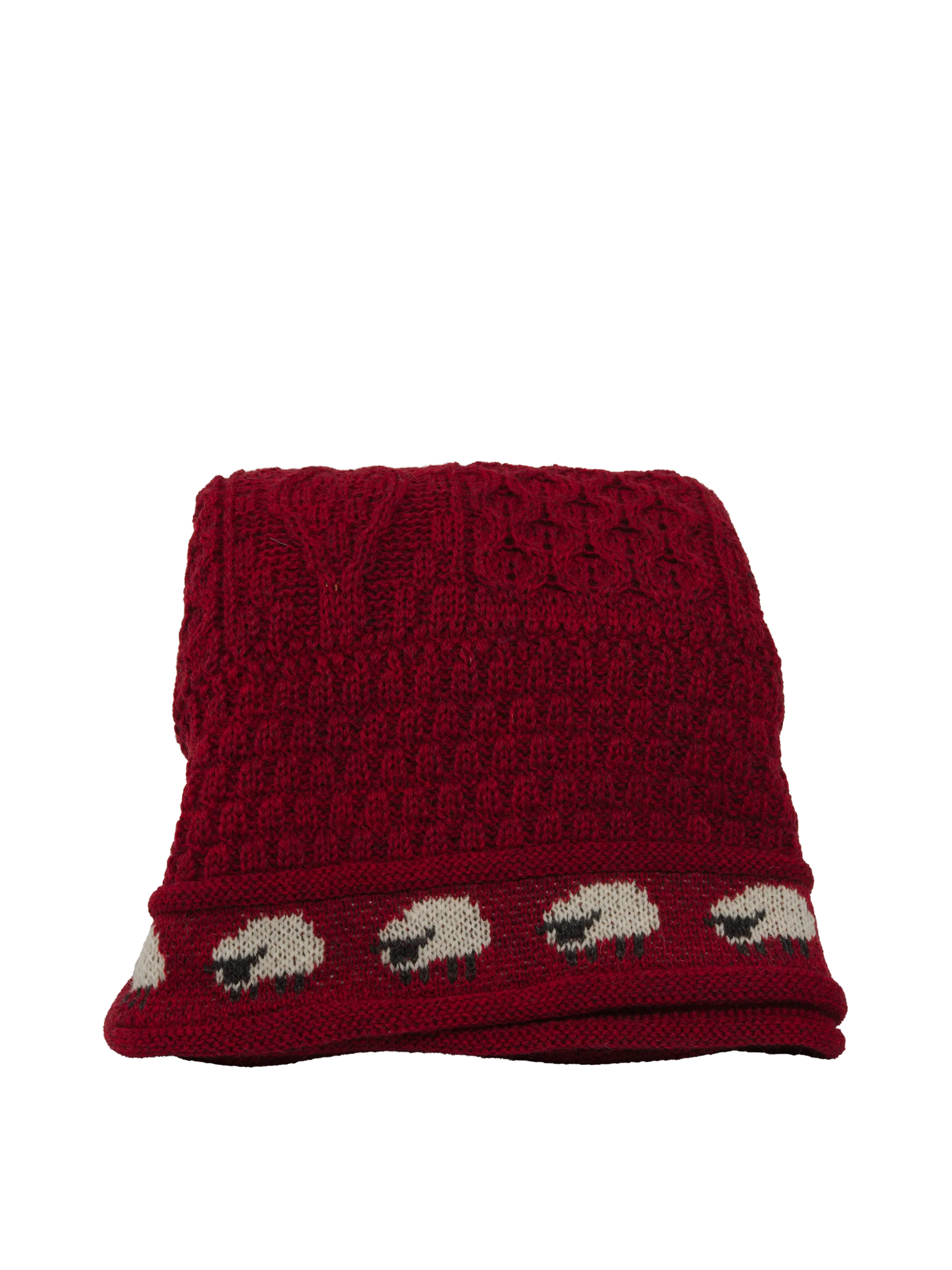 100% Pure Wool Knitted Throw - Sheep