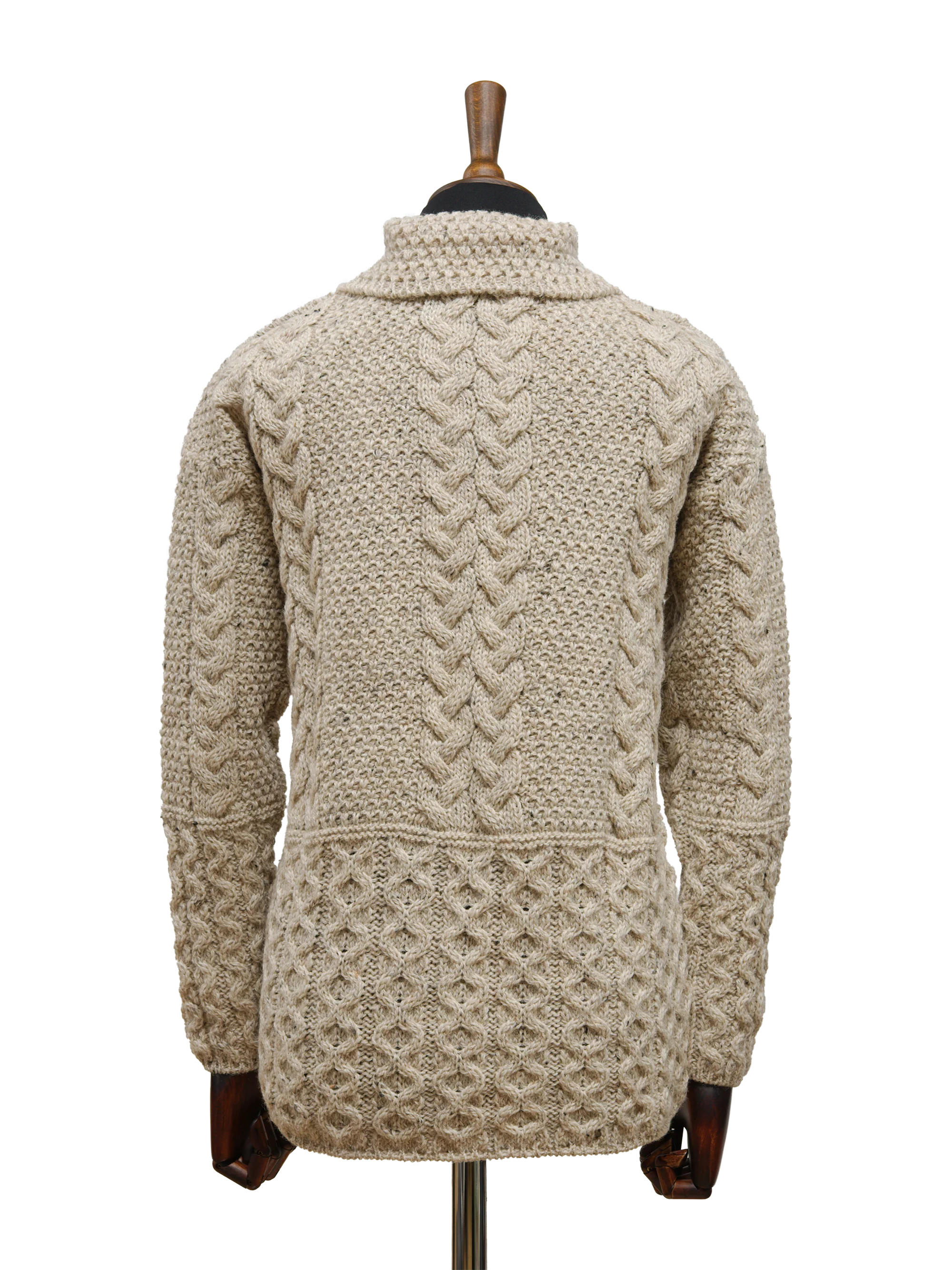 Aran Pattern Cardigan - Skiddaw (Dark Buttons) - Image 2