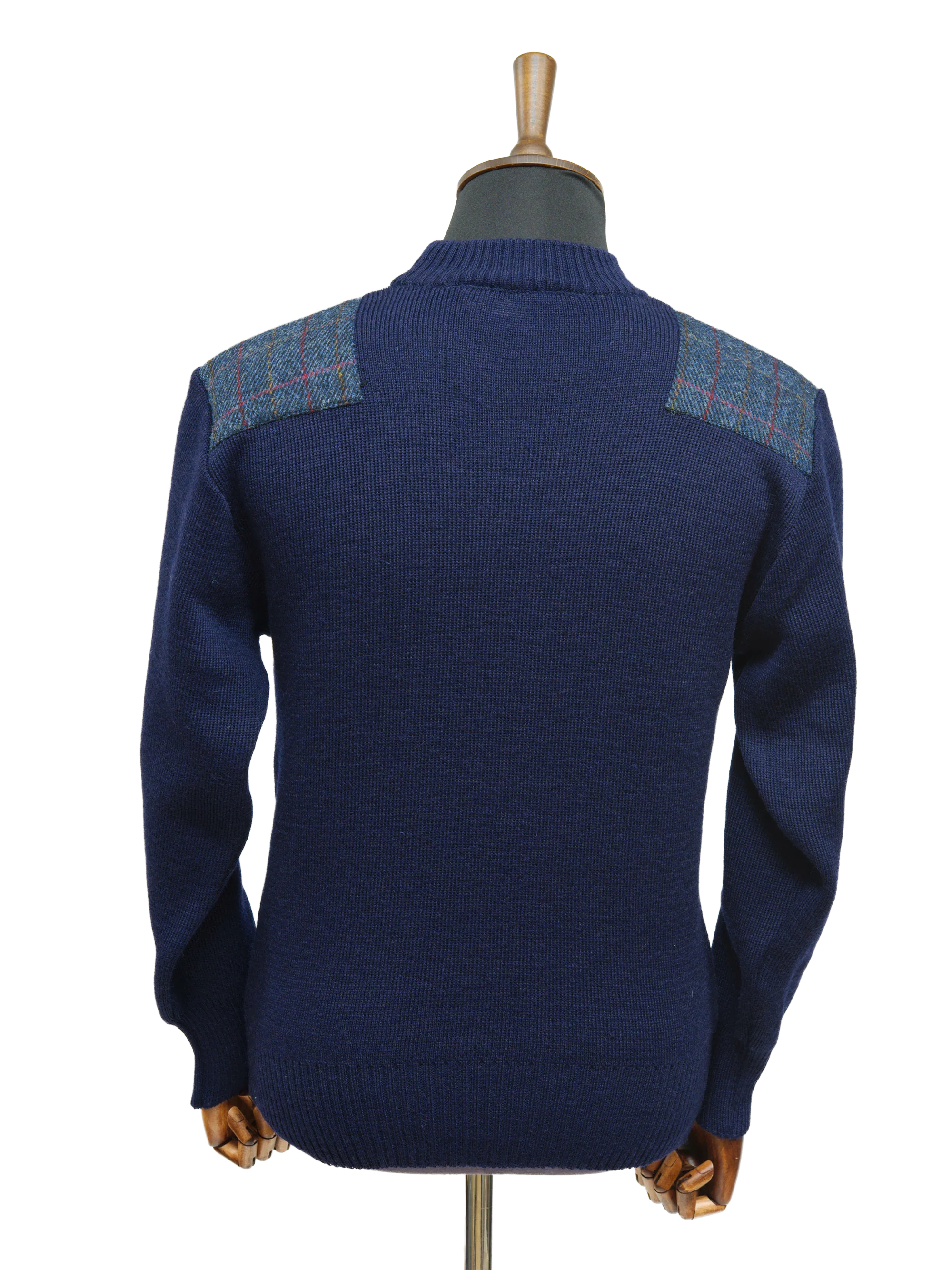 Drover Crew Neck Jumper - Navy - Image 3