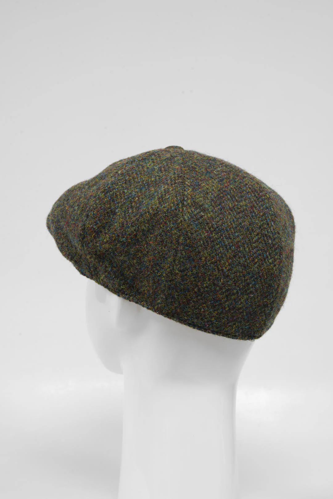Harris Tweed 8 Piece Flat Cap - Forrest Green Herringbone (HH) - Image 5