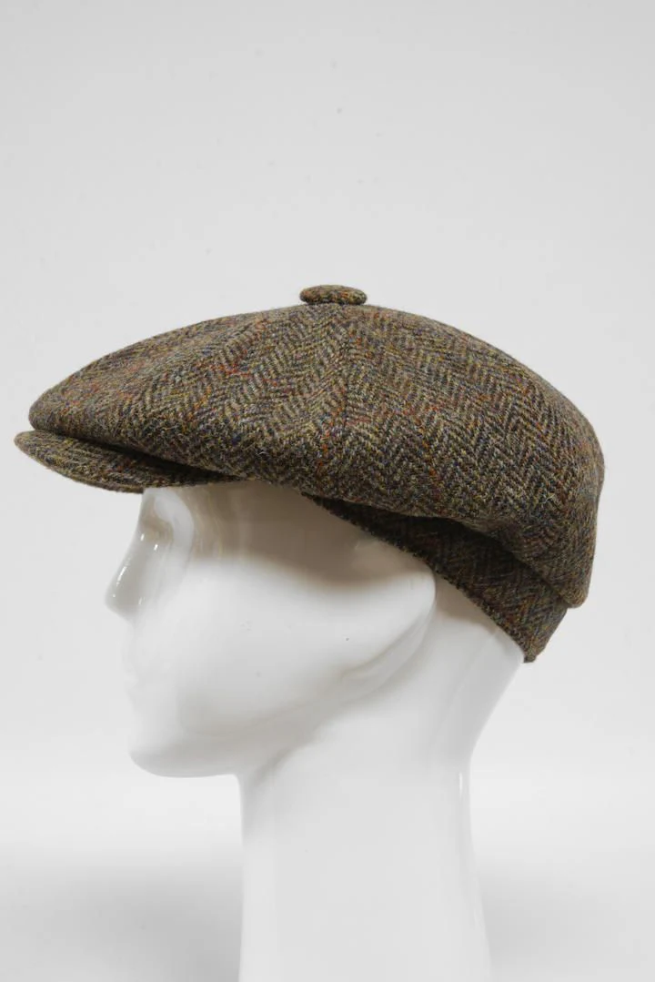 Harris Tweed 8 Piece Flat Cap - HB40 (HW) - Image 4