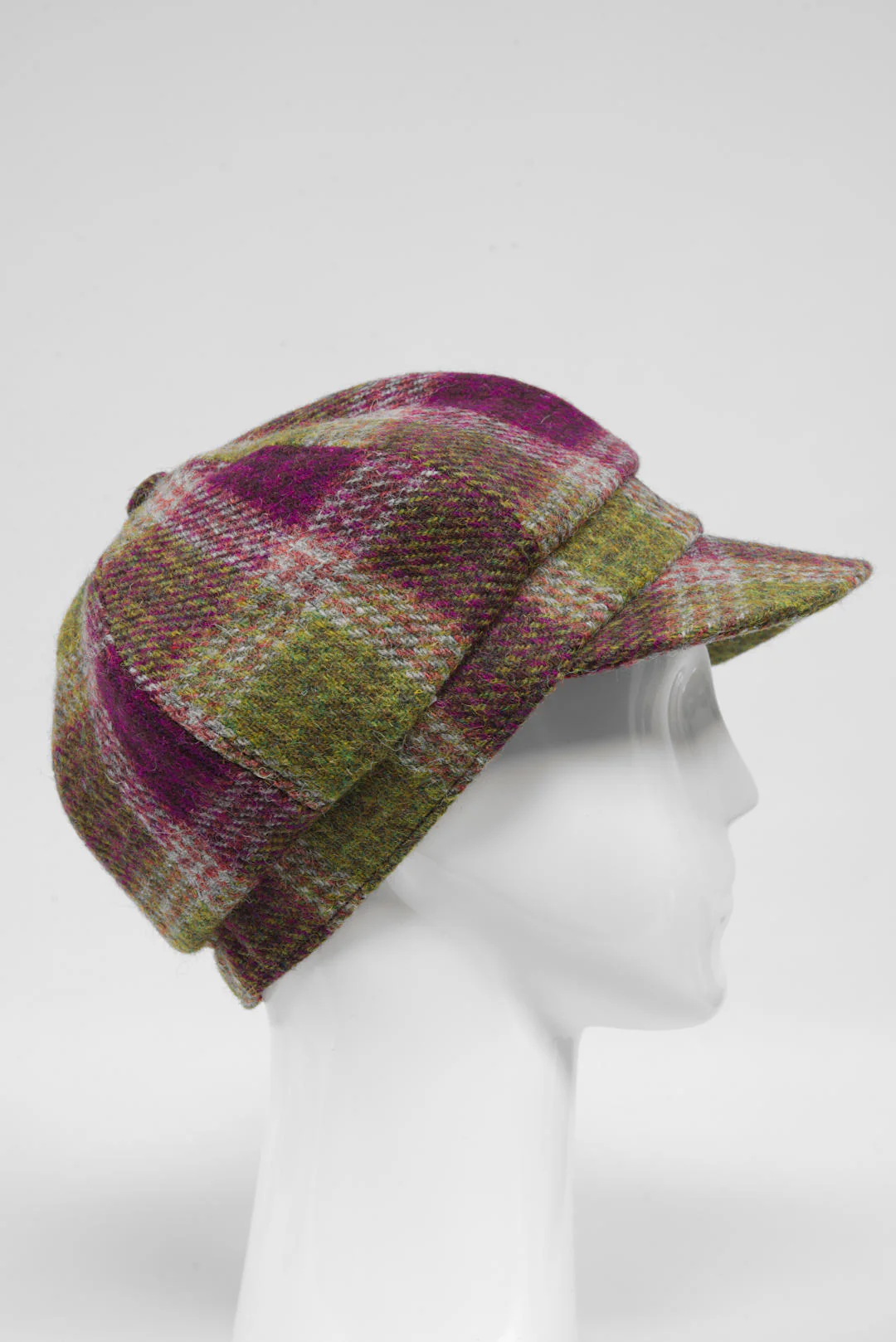 Harris Tweed Baker Boy Hat - Heather Check (GA)