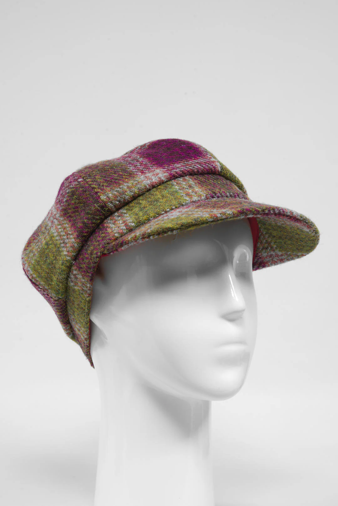 Harris Tweed Baker Boy Hat - Heather Check (GA) - Image 2