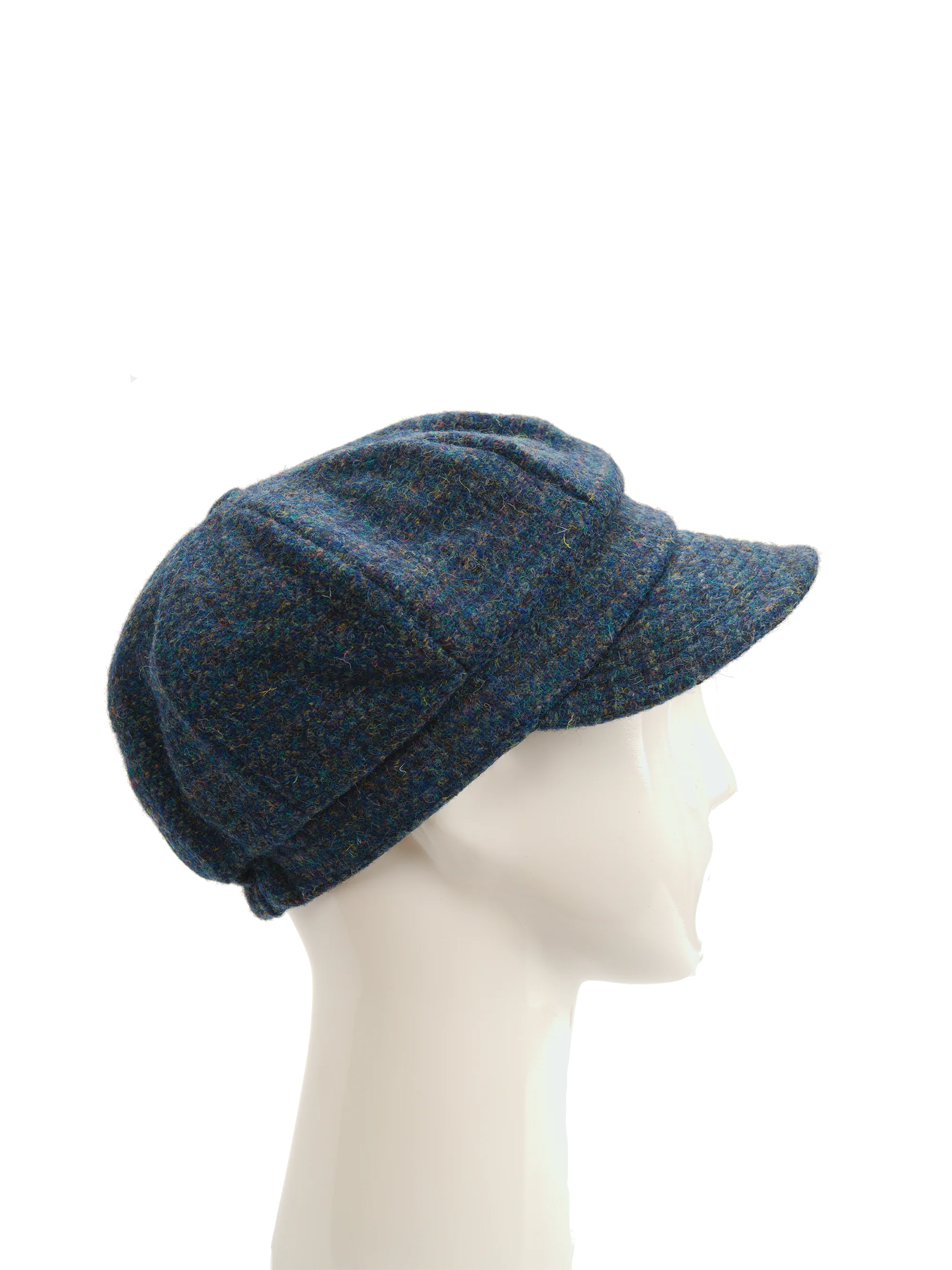 Harris Tweed Baker Boy Hat - Peacock Blue (HH)