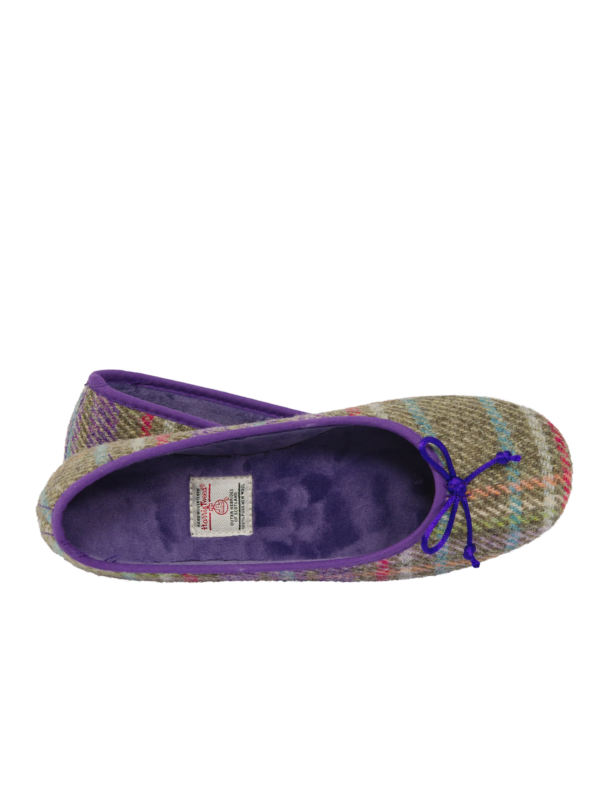 Harris Tweed Ballerina Pumps - Multi Check - Image 7