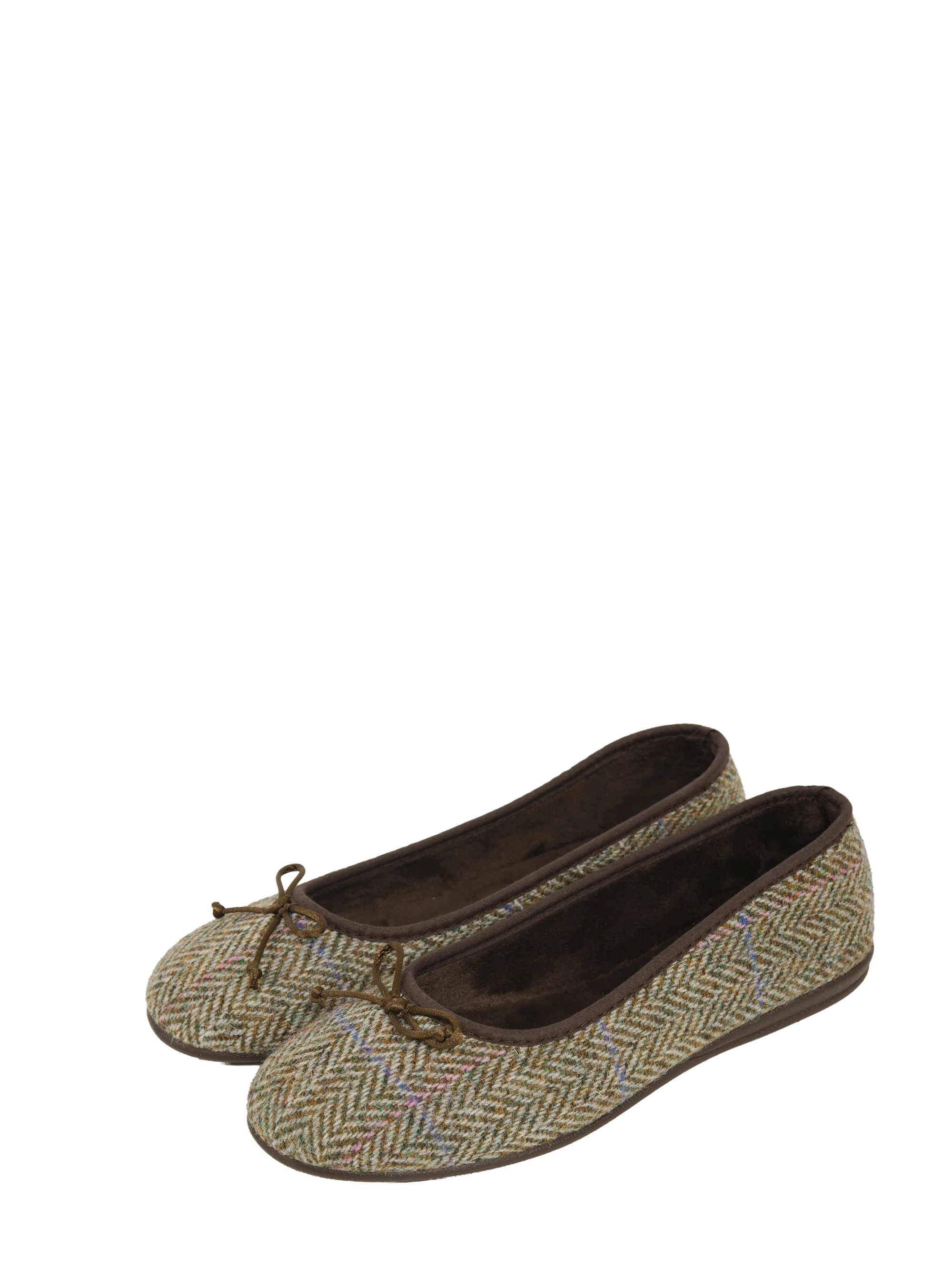Harris Tweed Ballerina Pumps - Pastel