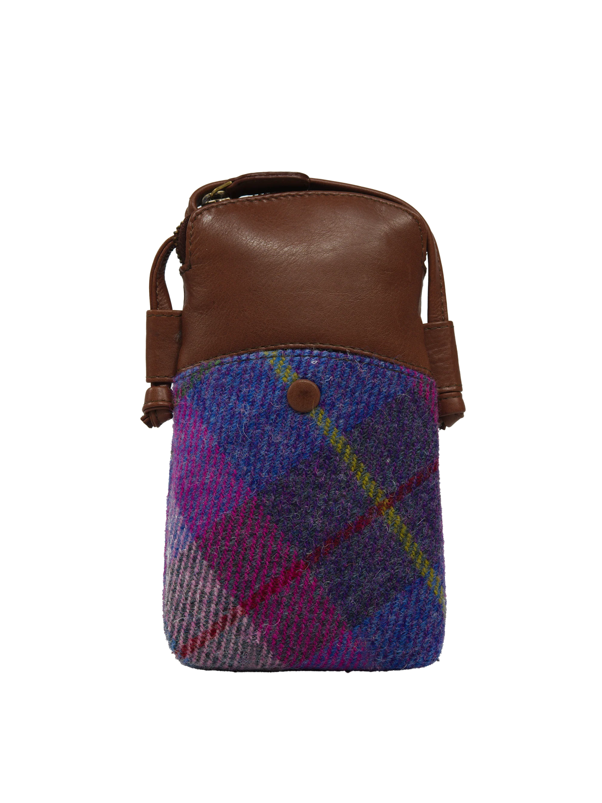 Harris Tweed Barvas Bag - A0114 (Brown Leather) - Image 3