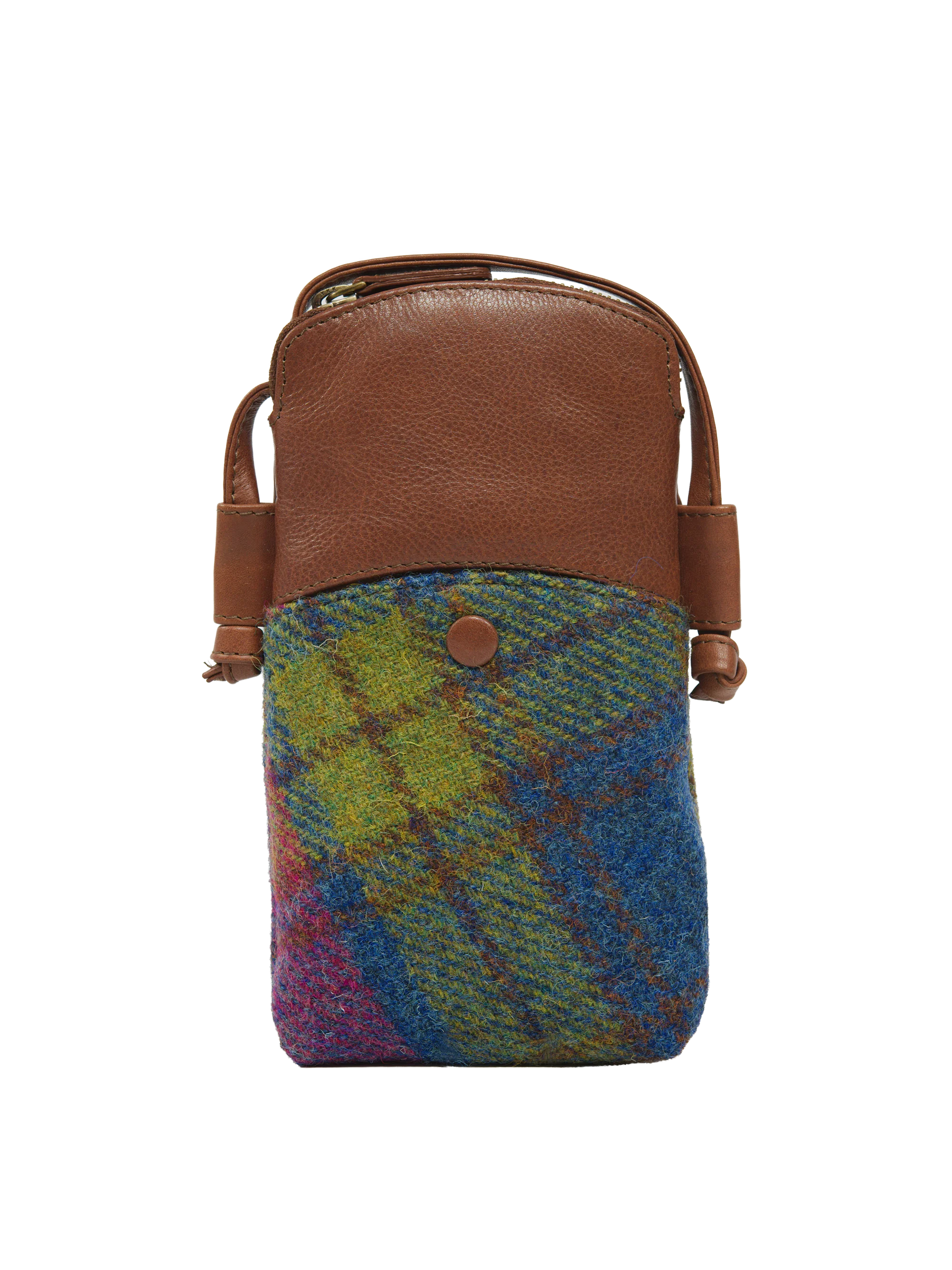 Harris Tweed Barvas Bag - A0195 (Brown Leather) - Image 3