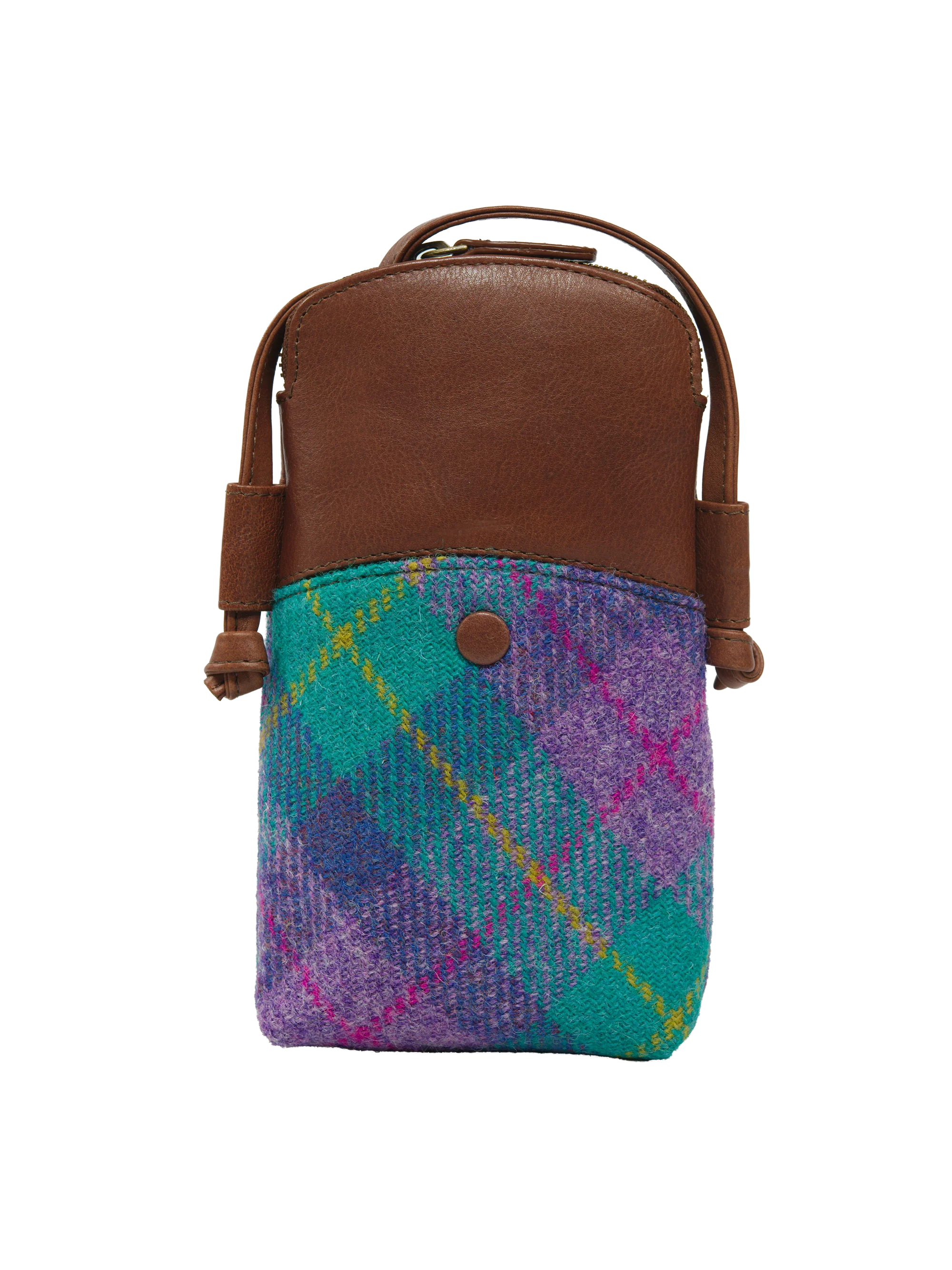 Harris Tweed Barvas Bag - A0222 (C) (Brown Leather) - Image 3
