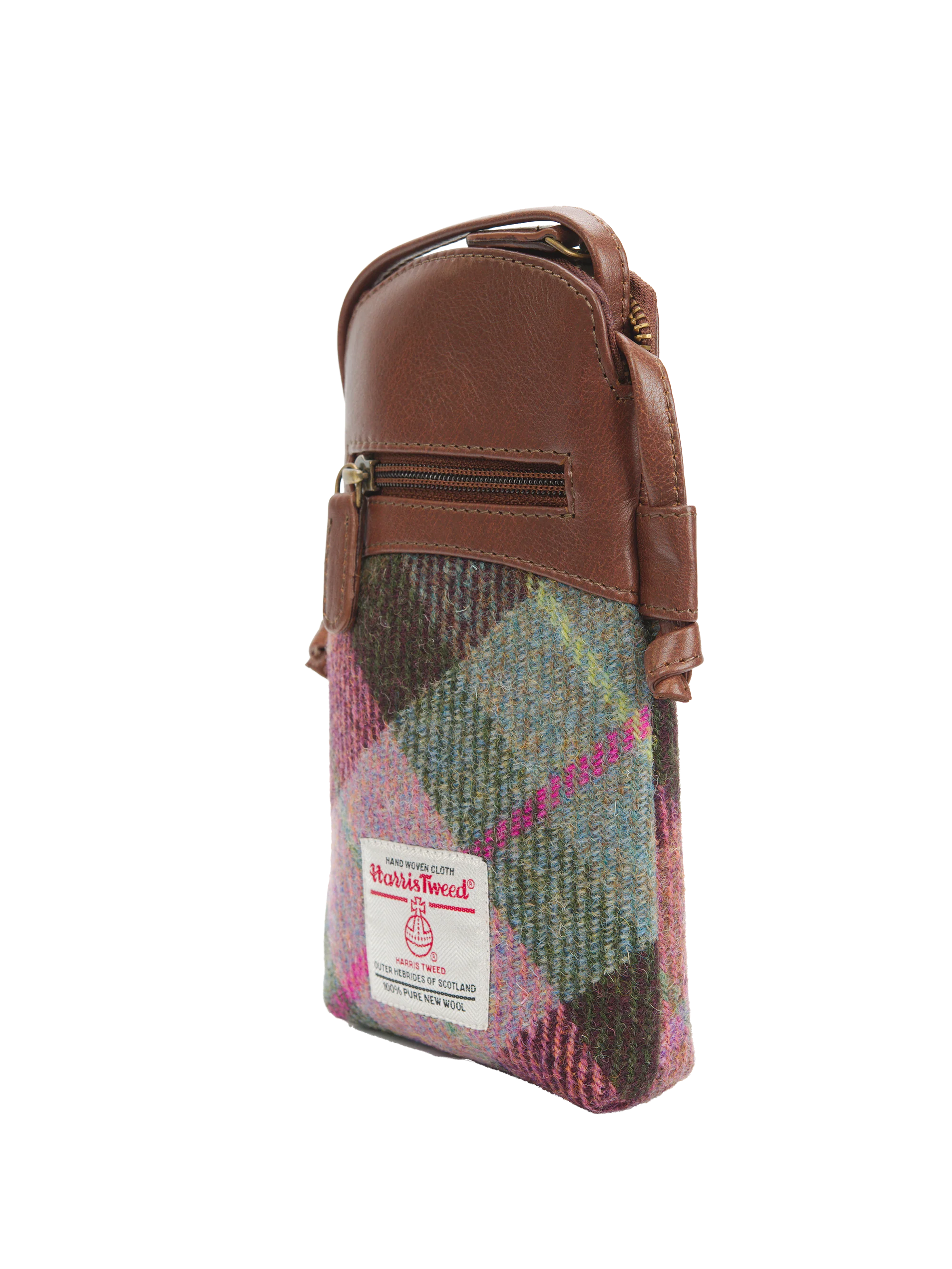 Harris Tweed Barvas Bag - A0254 (C) (Brown Leather) - Image 2