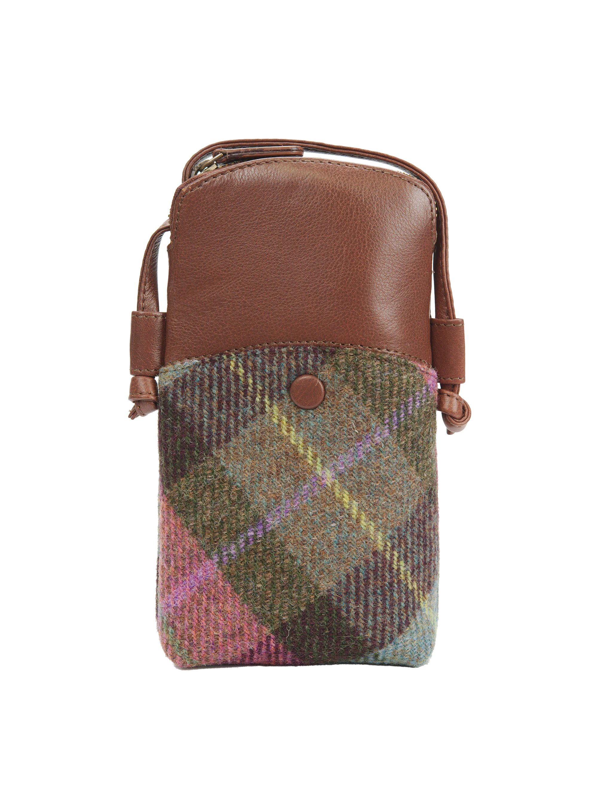 Harris Tweed Barvas Bag - A0254 (C) (Brown Leather) - Image 3