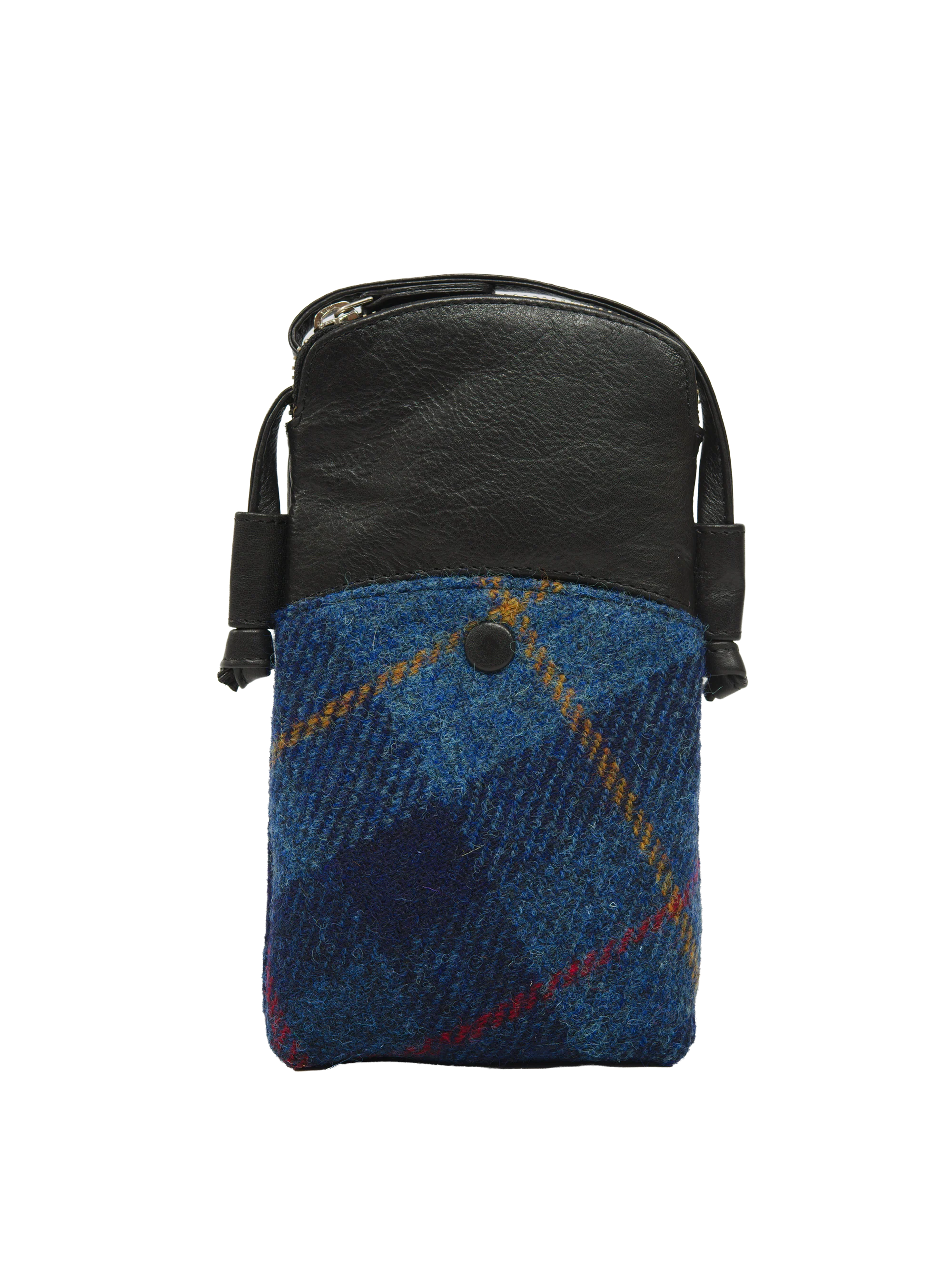 Harris Tweed Barvas Bag - A075 (Black Leather) - Image 3