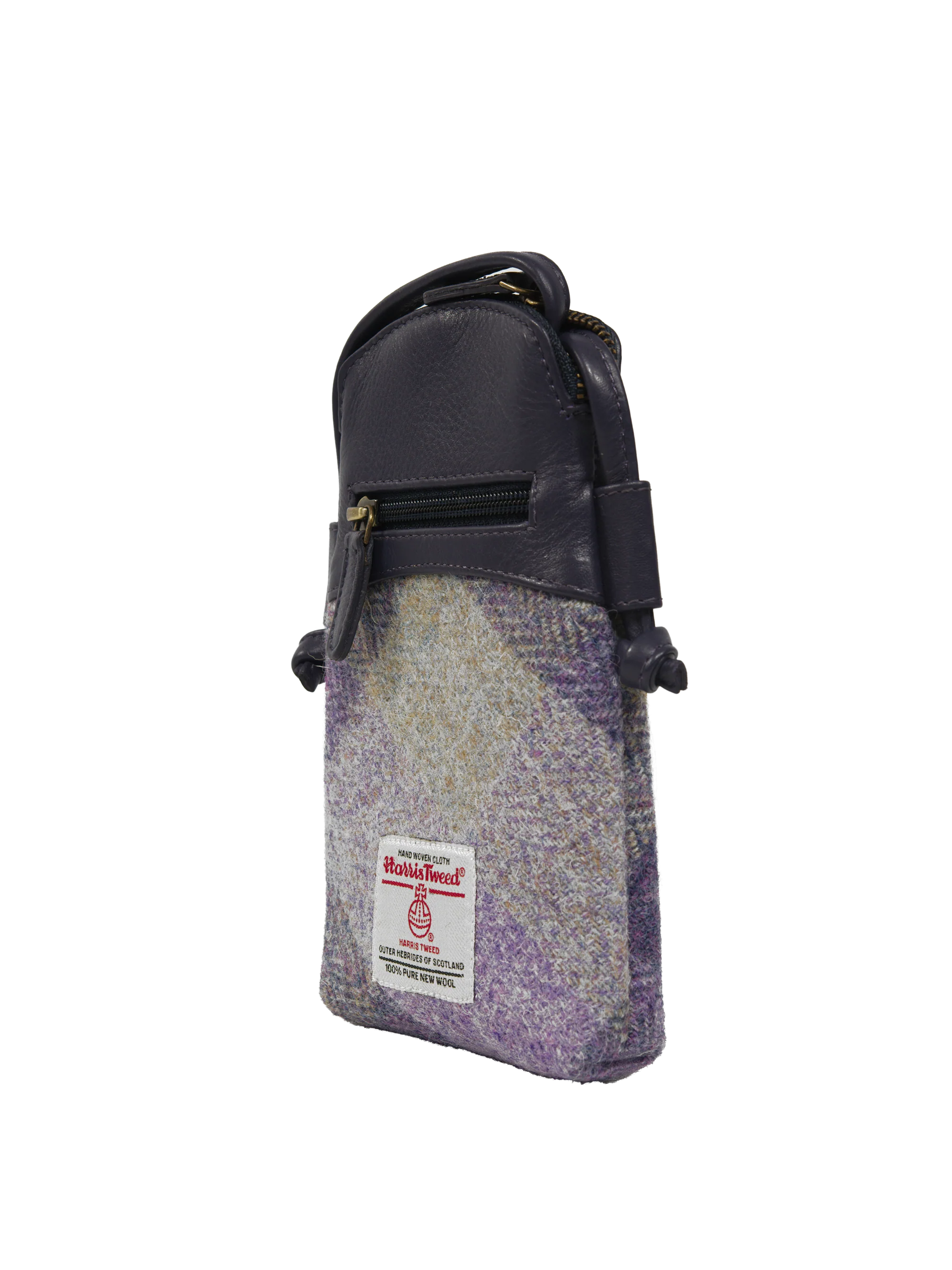 Harris Tweed Barvas Bag - HB156 (Bluebell Leather) - Image 2