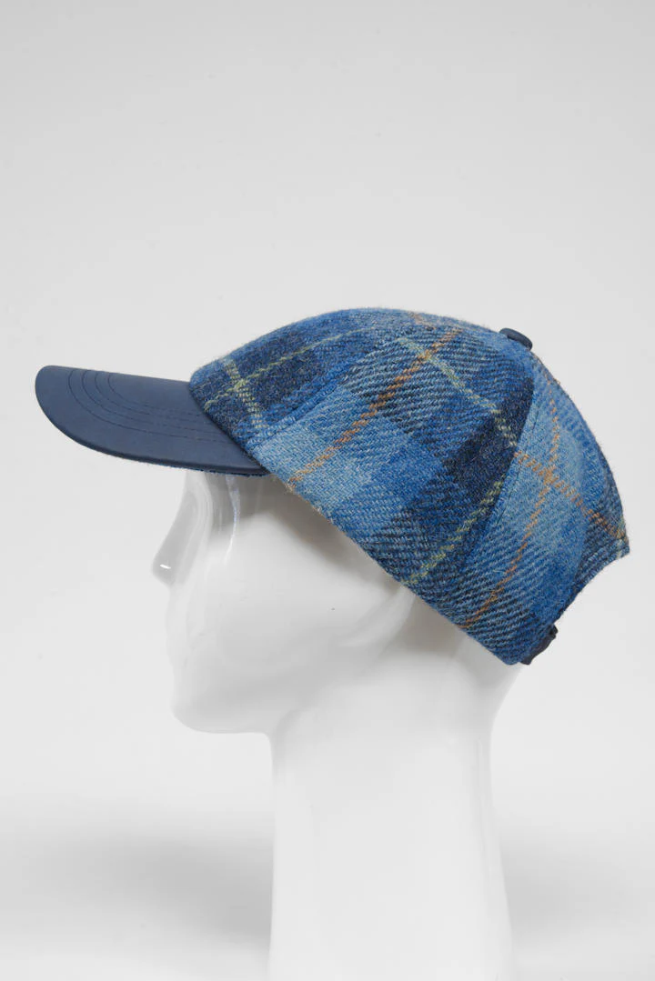 Harris Tweed Baseball Cap - Blue Pastels (HH) - Image 4