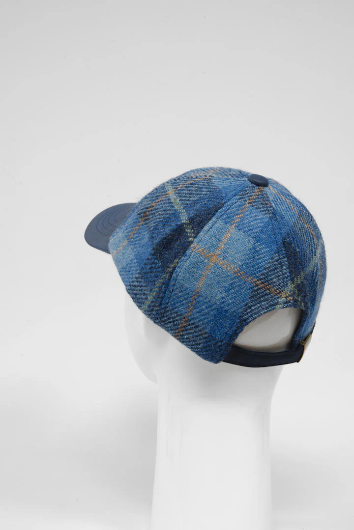 Harris Tweed Baseball Cap - Blue Pastels (HH) - Image 5