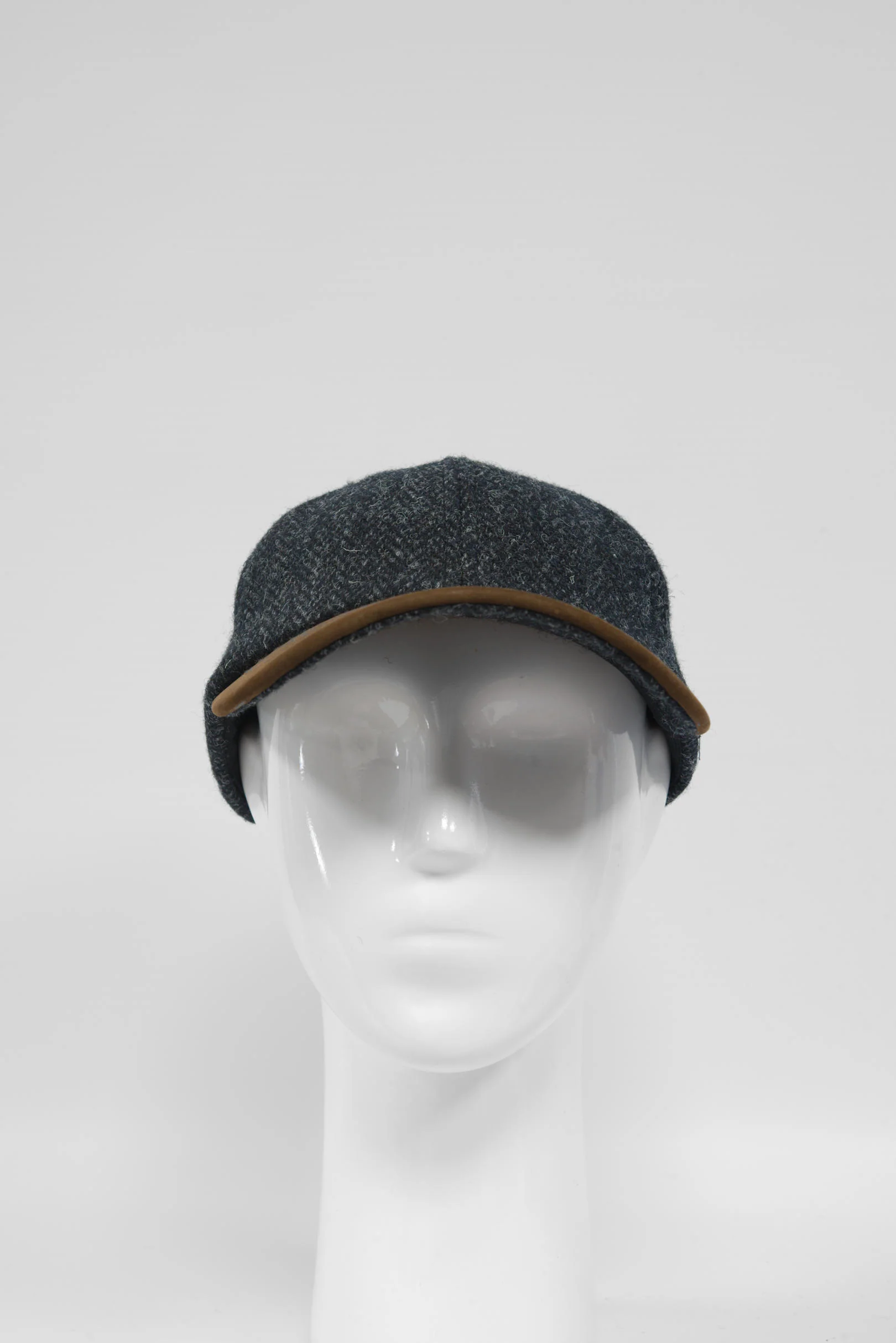 Harris Tweed Baseball Cap - Dark Charcoal Herringbone (HH) - Image 3