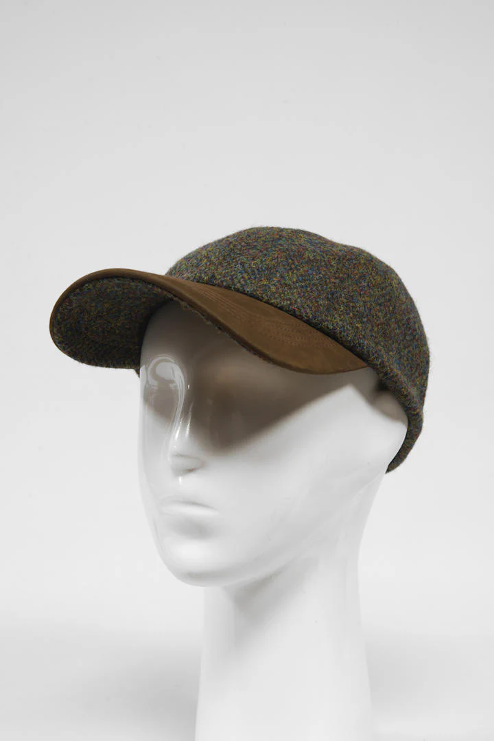 Harris Tweed Baseball Cap - Forrest Herringbone (HH) - Image 3