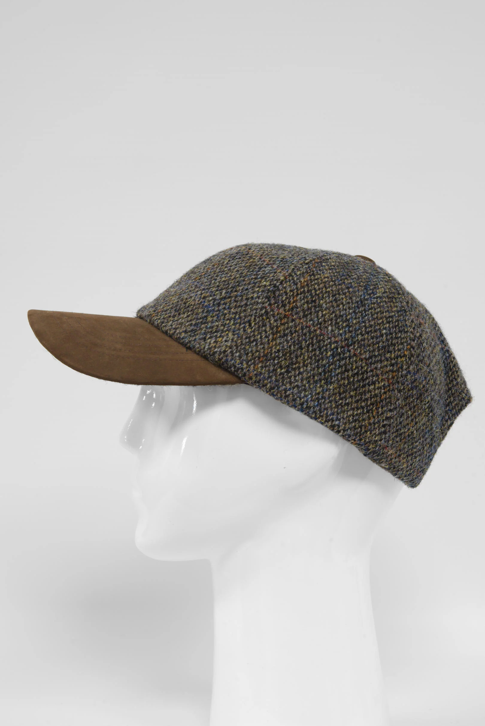 Harris Tweed Baseball Cap - Glencairn Grey (HH) - Image 5