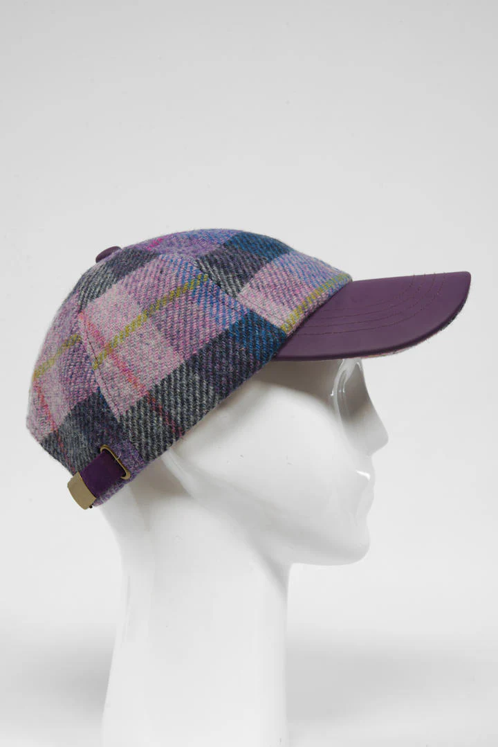Harris Tweed Baseball Cap - Lilac Pastels (HH)