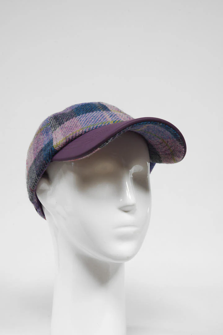 Harris Tweed Baseball Cap - Lilac Pastels (HH) - Image 2