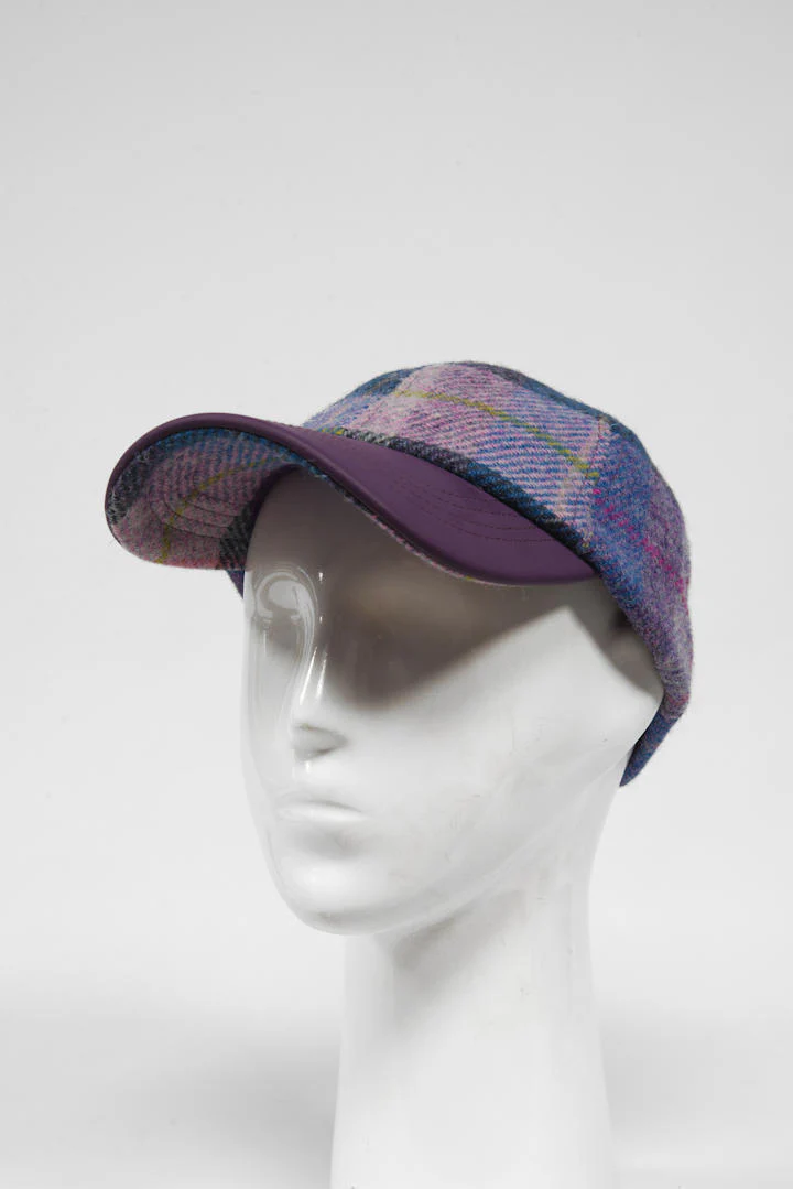 Harris Tweed Baseball Cap - Lilac Pastels (HH) - Image 3