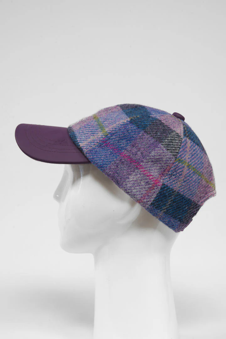 Harris Tweed Baseball Cap - Lilac Pastels (HH) - Image 4