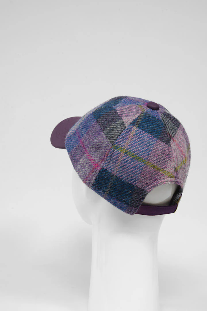 Harris Tweed Baseball Cap - Lilac Pastels (HH) - Image 5