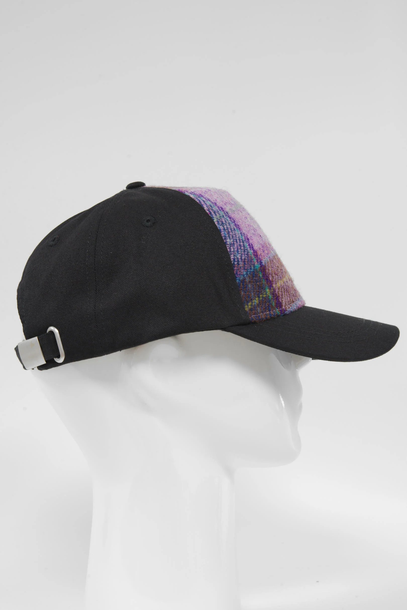 Harris Tweed Baseball Cap - Lilac Purple Check (GA)