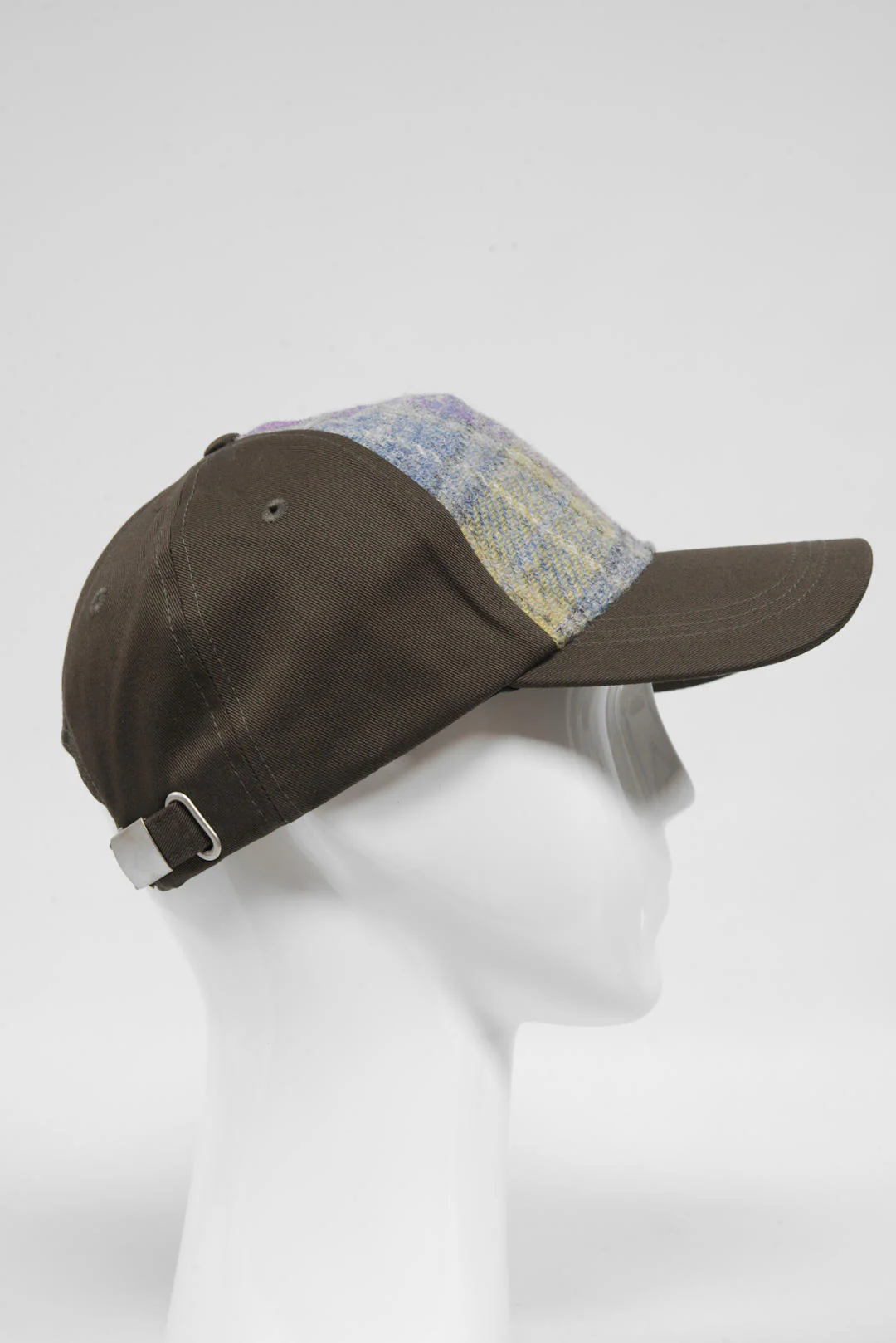 Harris Tweed Baseball Cap - Muted Lilac/Green Check (GA)