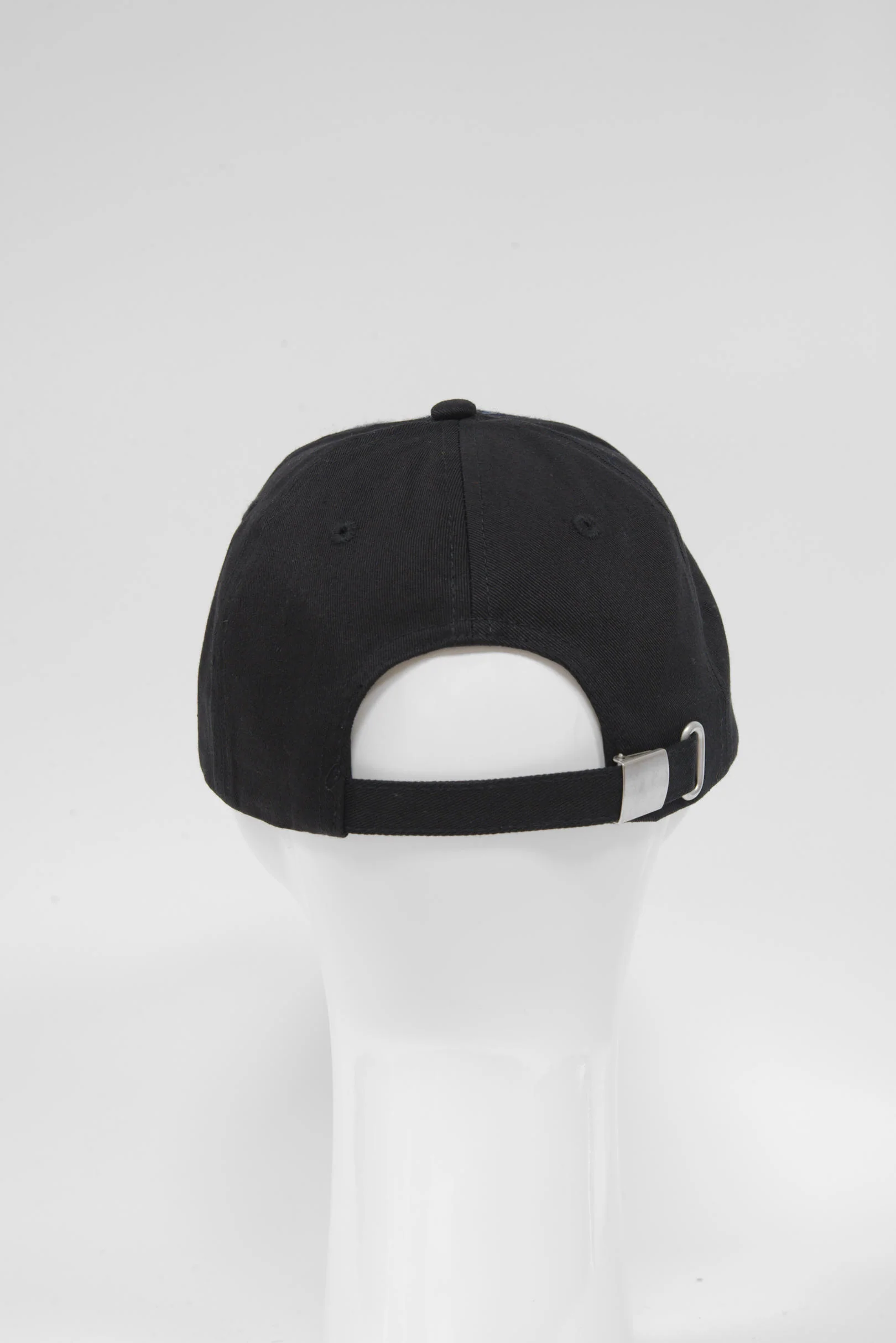 Harris Tweed Baseball Cap - Navy/Blue Check (GA) - Image 6