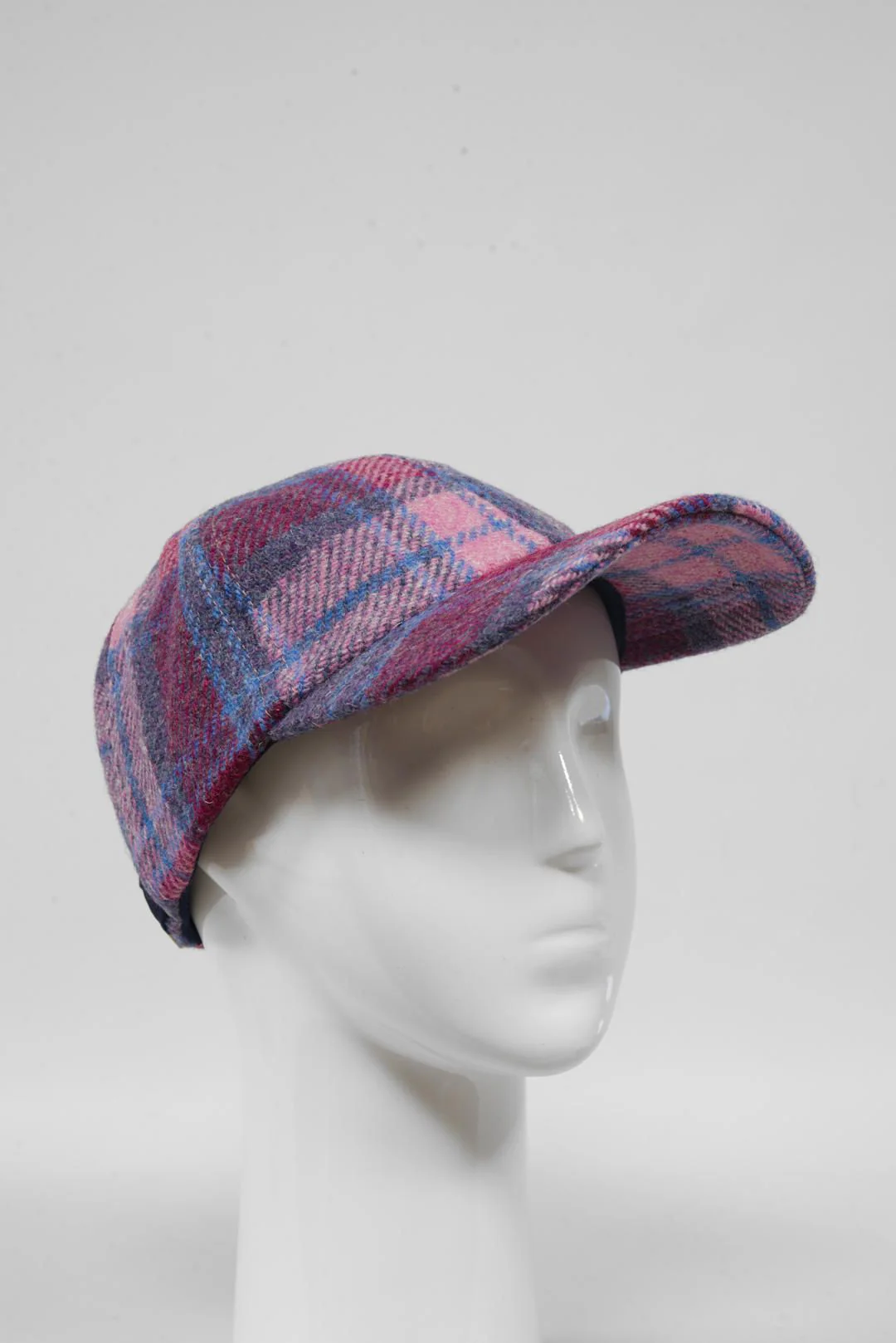 Harris Tweed Baseball Cap - Pink Blue (HH) - Image 2
