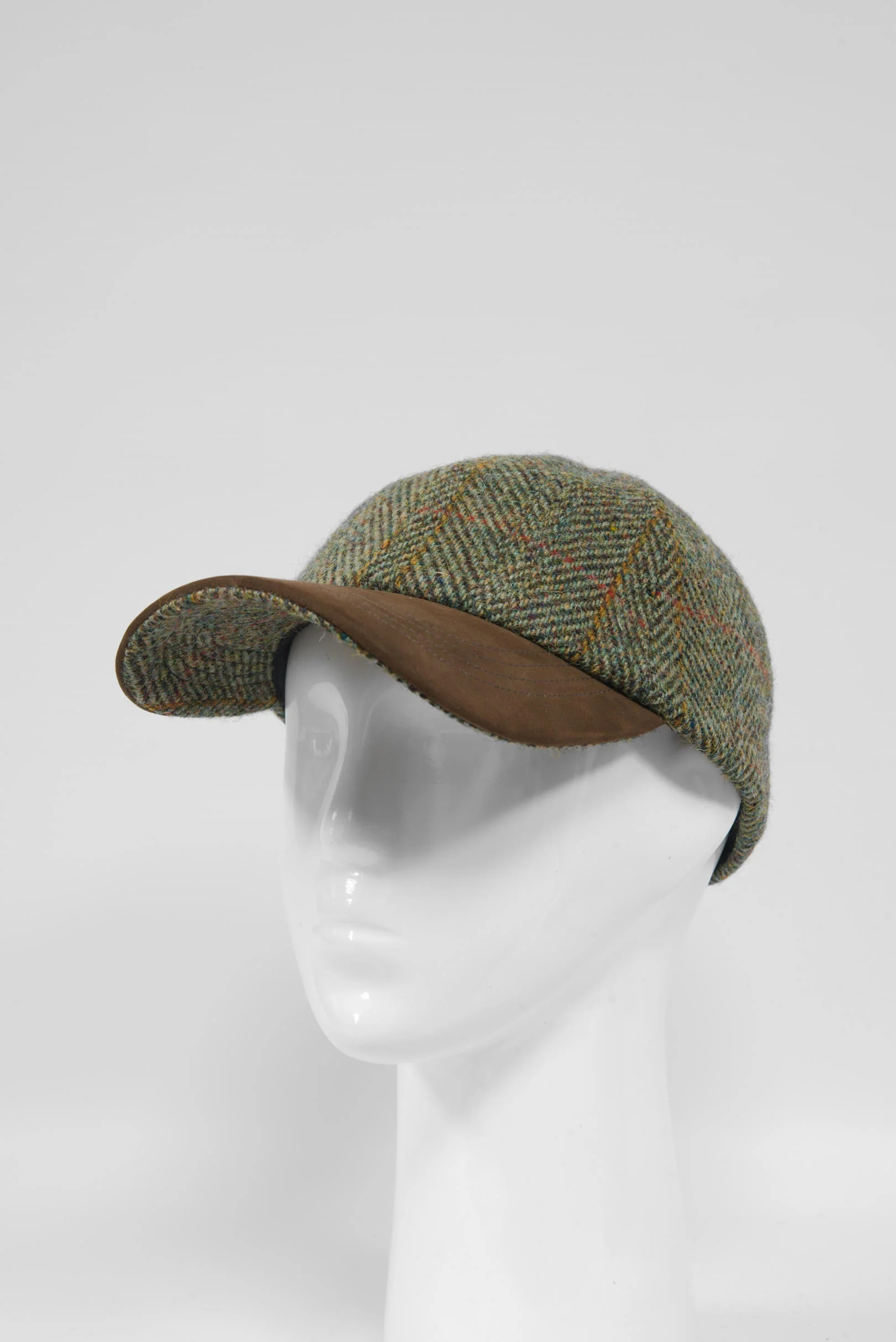 Harris Tweed Baseball Cap - Sage/Wine/Gold (HH) - Image 4