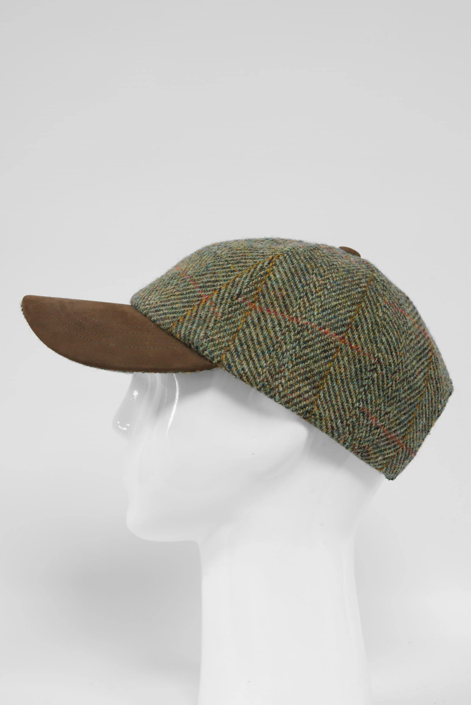 Harris Tweed Baseball Cap - Sage/Wine/Gold (HH) - Image 5