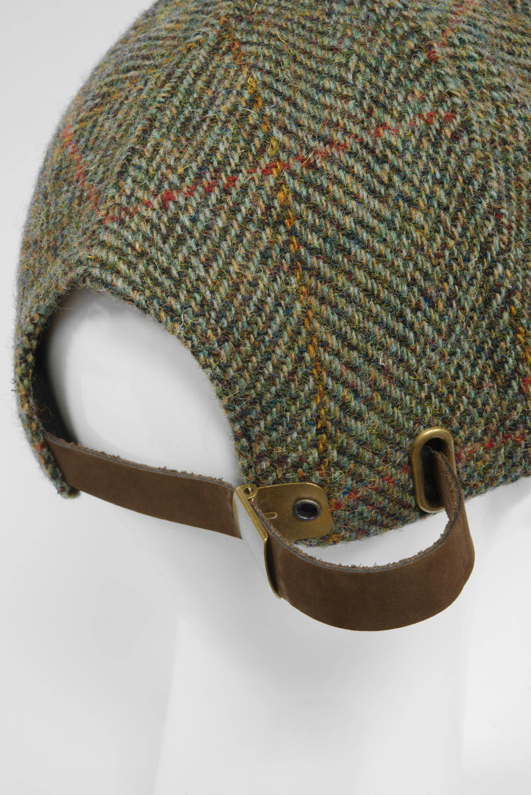 Harris Tweed Baseball Cap - Sage/Wine/Gold (HH) - Image 7