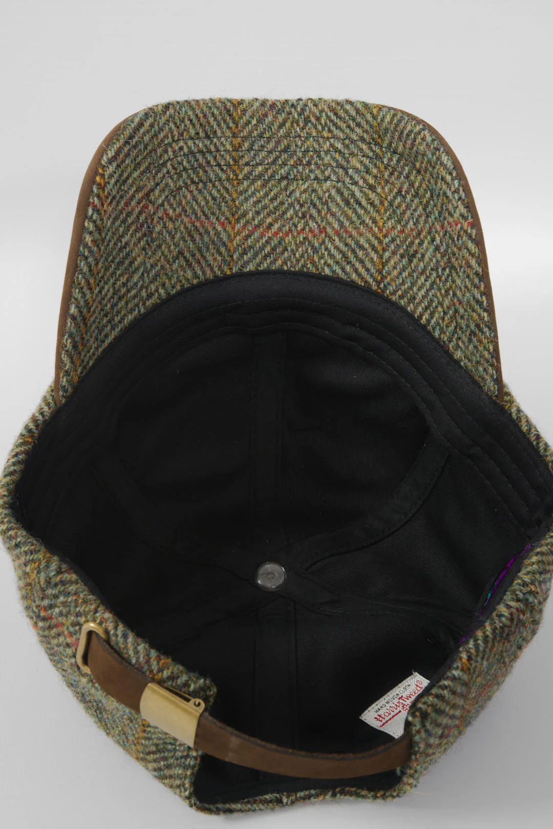 Harris Tweed Baseball Cap - Sage/Wine/Gold (HH) - Image 8