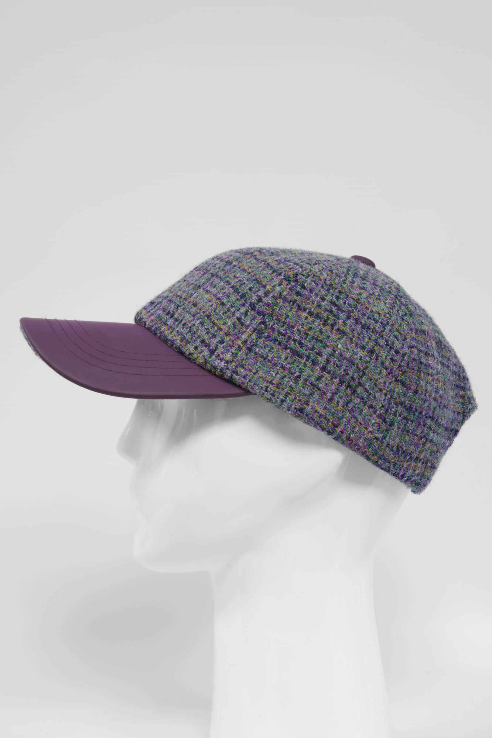Harris Tweed Baseball Cap - Thistle (HH) - Image 5