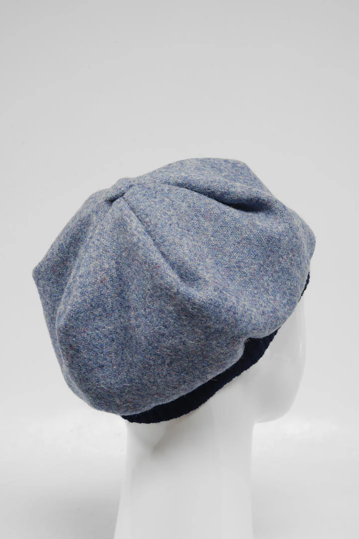 Harris Tweed Beret - 228 (Navy) - Image 3
