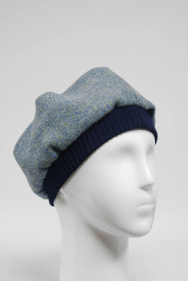 Harris Tweed Beret - 332 (Navy)