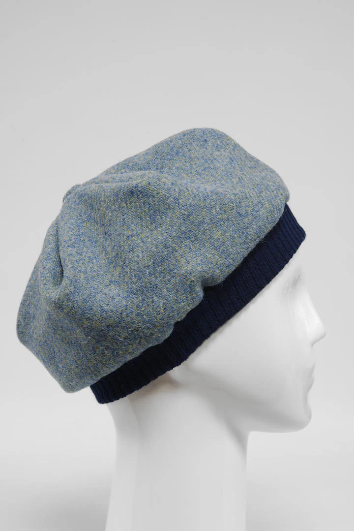 Harris Tweed Beret - 332 (Navy) - Image 2
