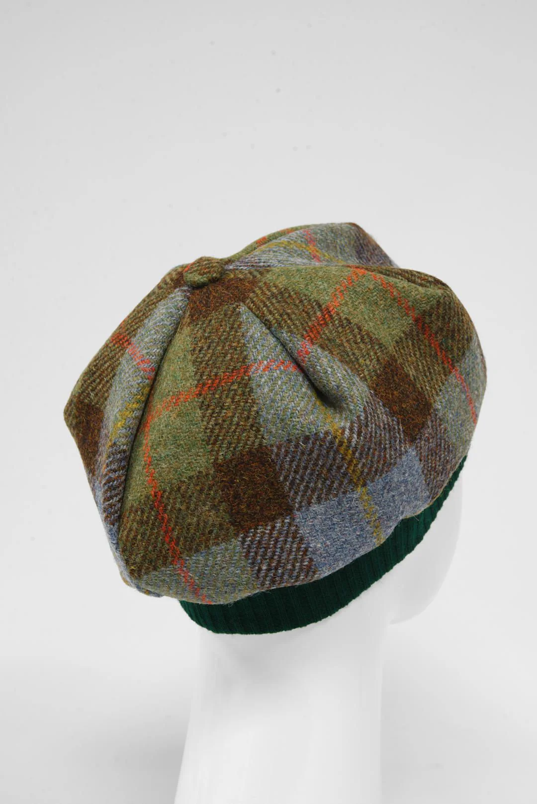 Harris Tweed Beret - A017 (Green) - Image 3