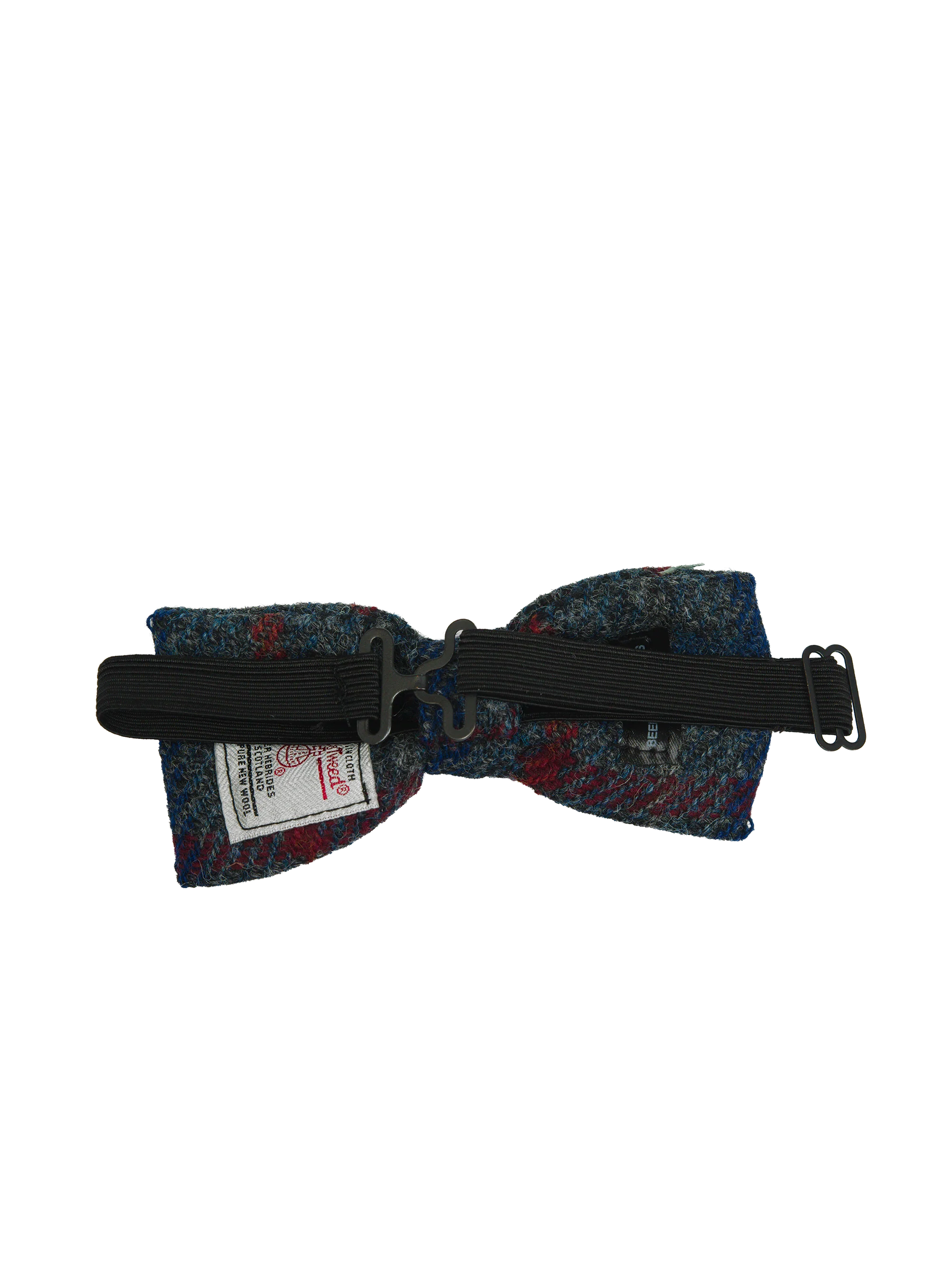 Harris Tweed Bow Tie - Grey w/RedBlueOC - Image 2