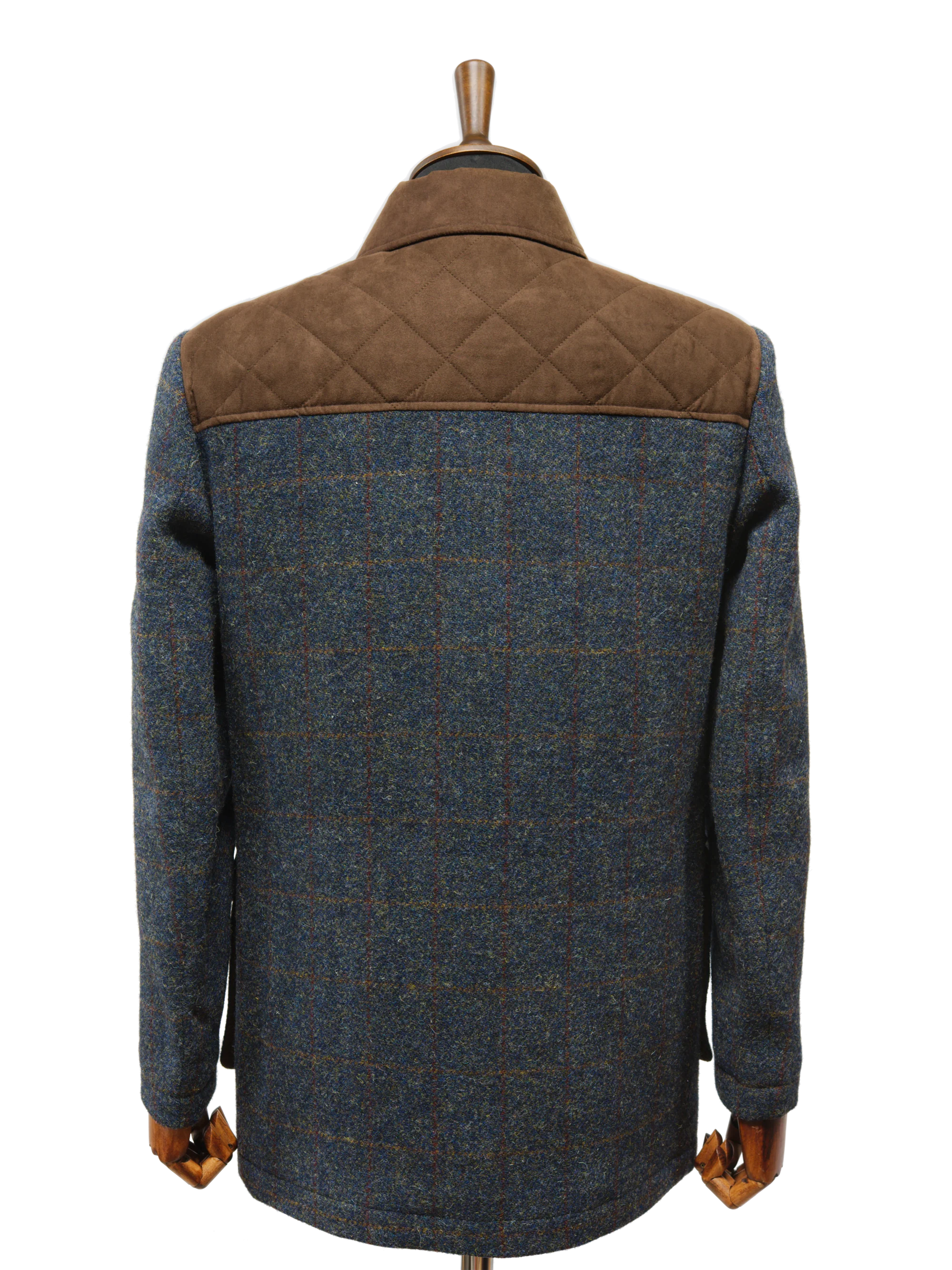 Harris Tweed Boyd Field Coat - Blue Multi - Image 5
