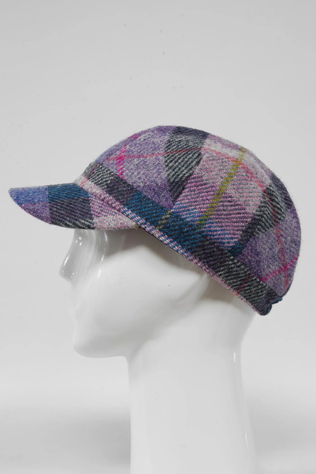 Harris Tweed Cadet Cap - Lilac Pastels (HH) - Image 4