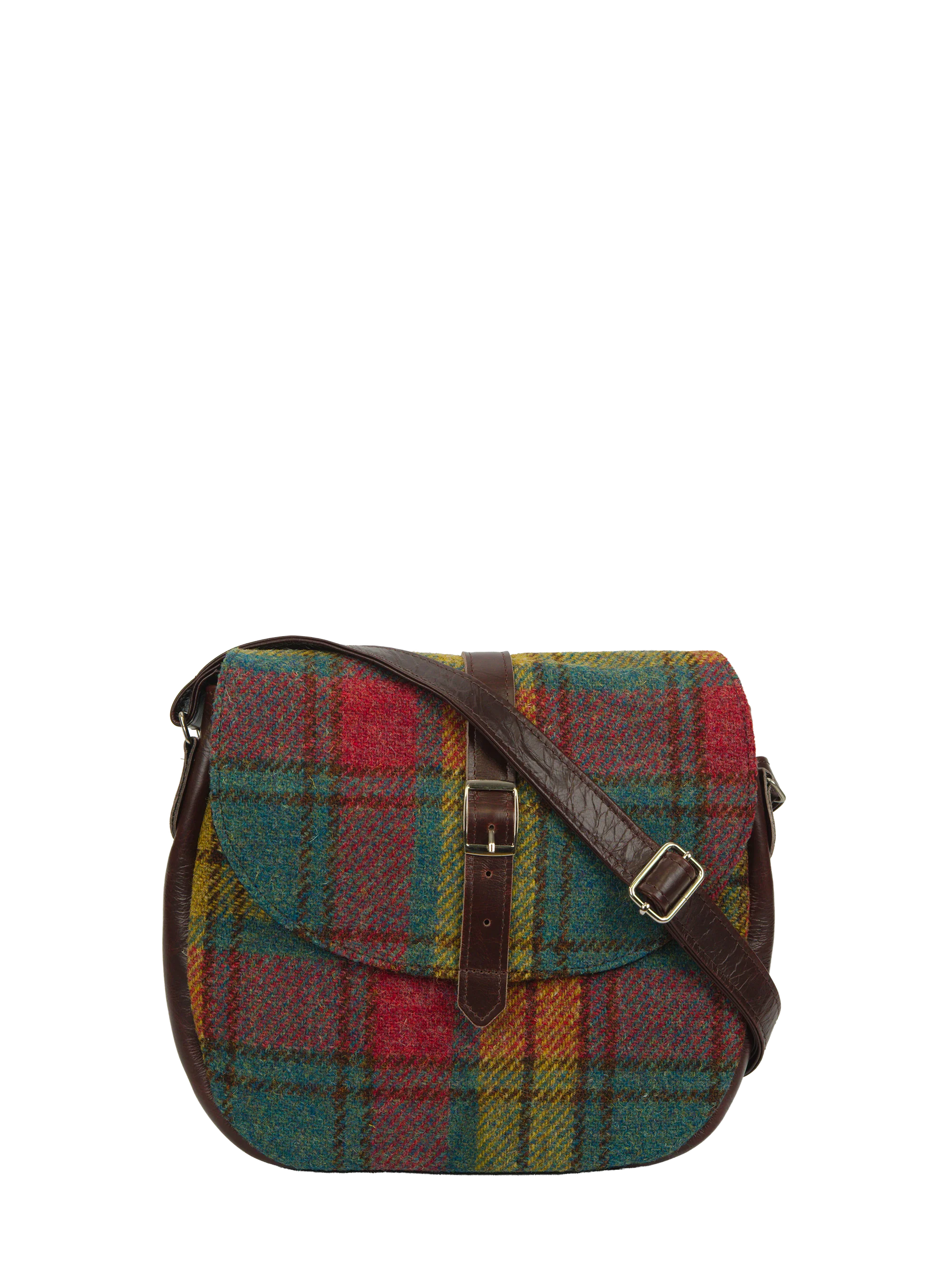 Harris Tweed Catriona Bag - A0194 (Brown Leather)