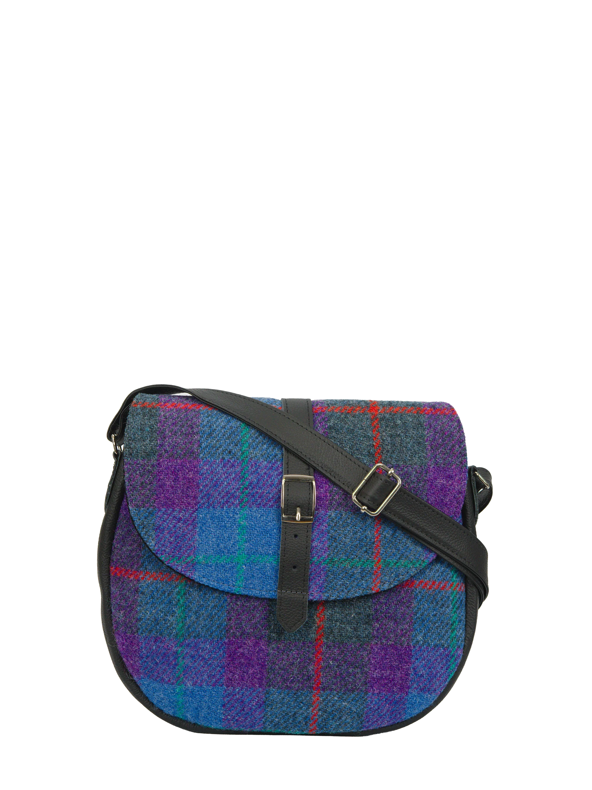 Harris Tweed Catriona Bag - A089 (Black Leather)