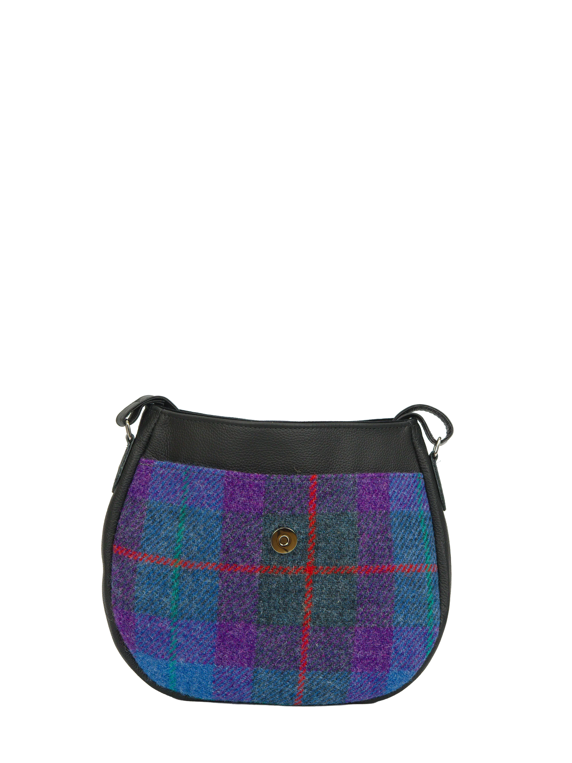 Harris Tweed Catriona Bag - A089 (Black Leather) - Image 2