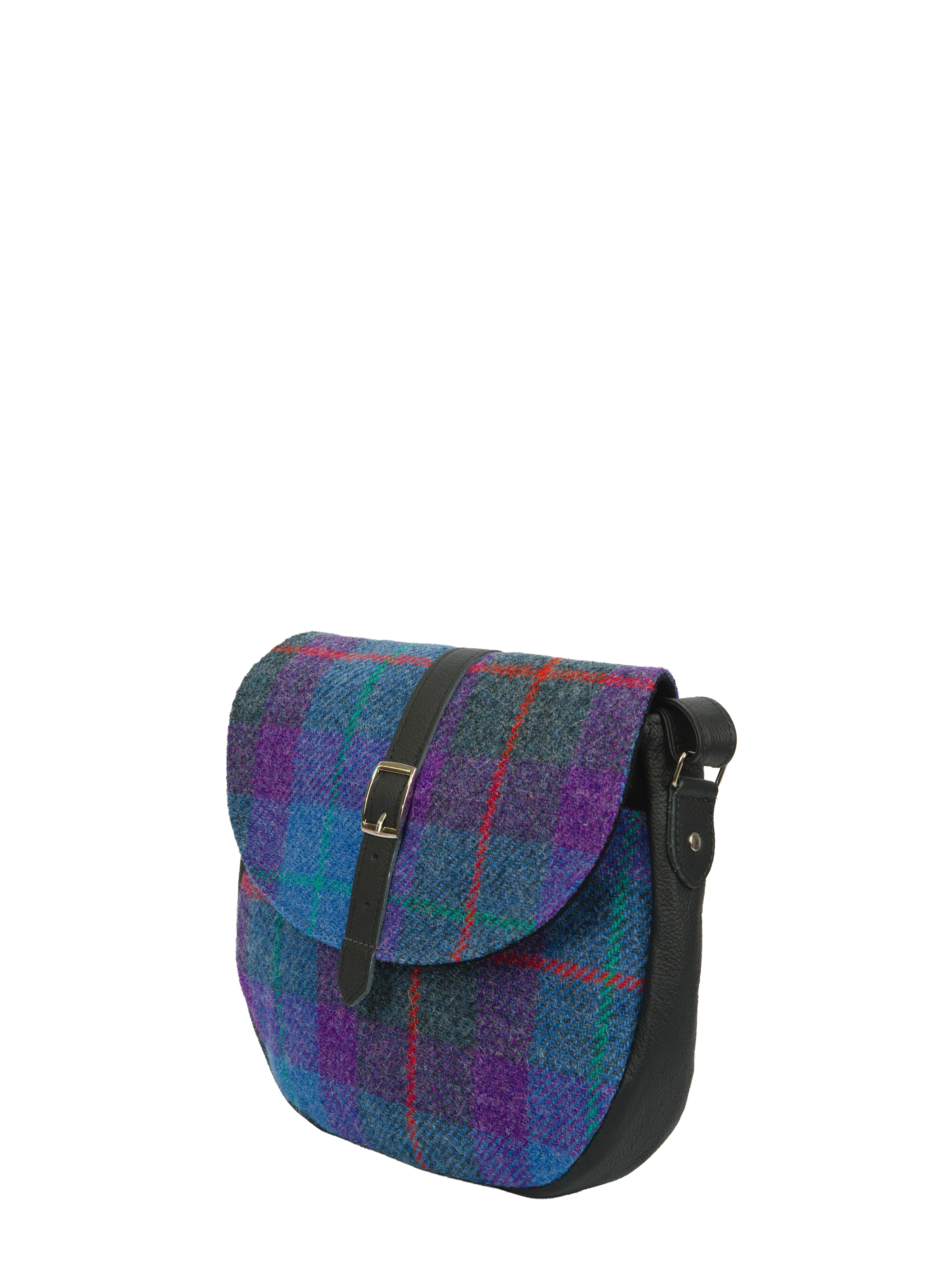 Harris Tweed Catriona Bag - A089 (Black Leather) - Image 4