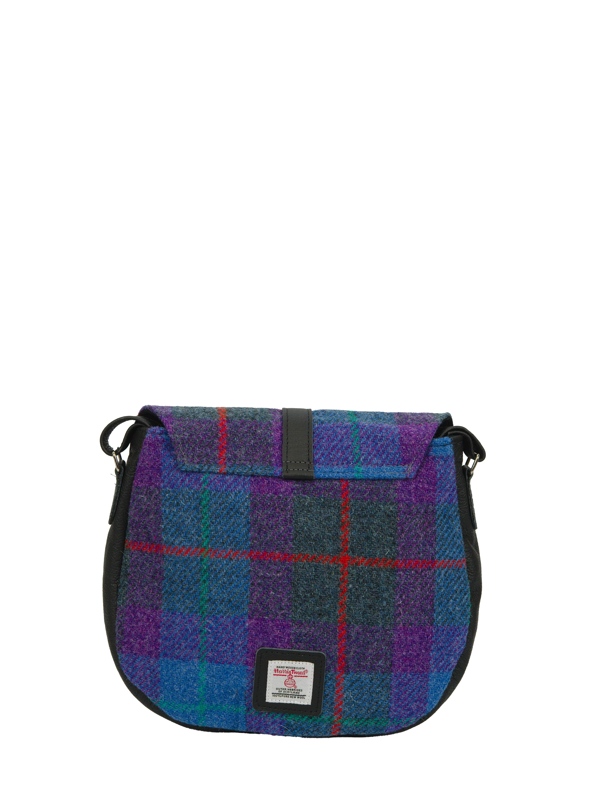 Harris Tweed Catriona Bag - A089 (Black Leather) - Image 6