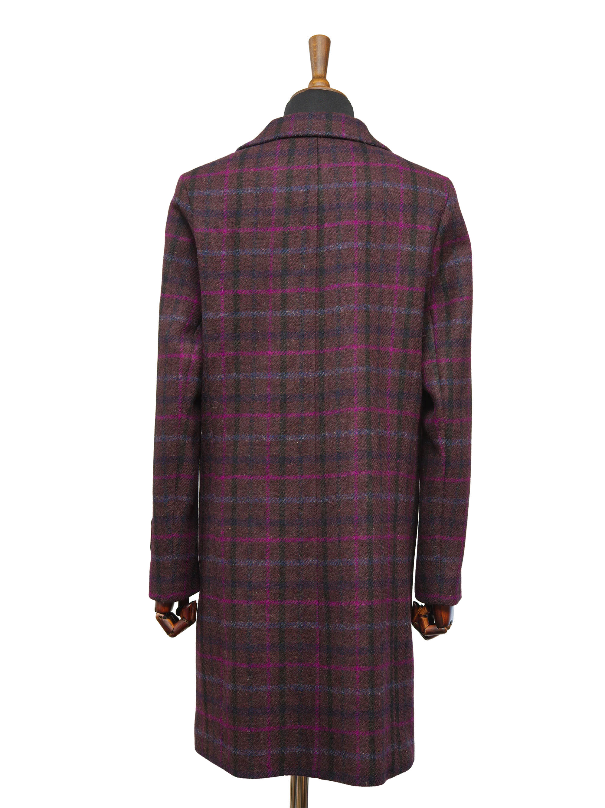 Harris Tweed Christine Coat - Plum/Magenta Multi - Image 4