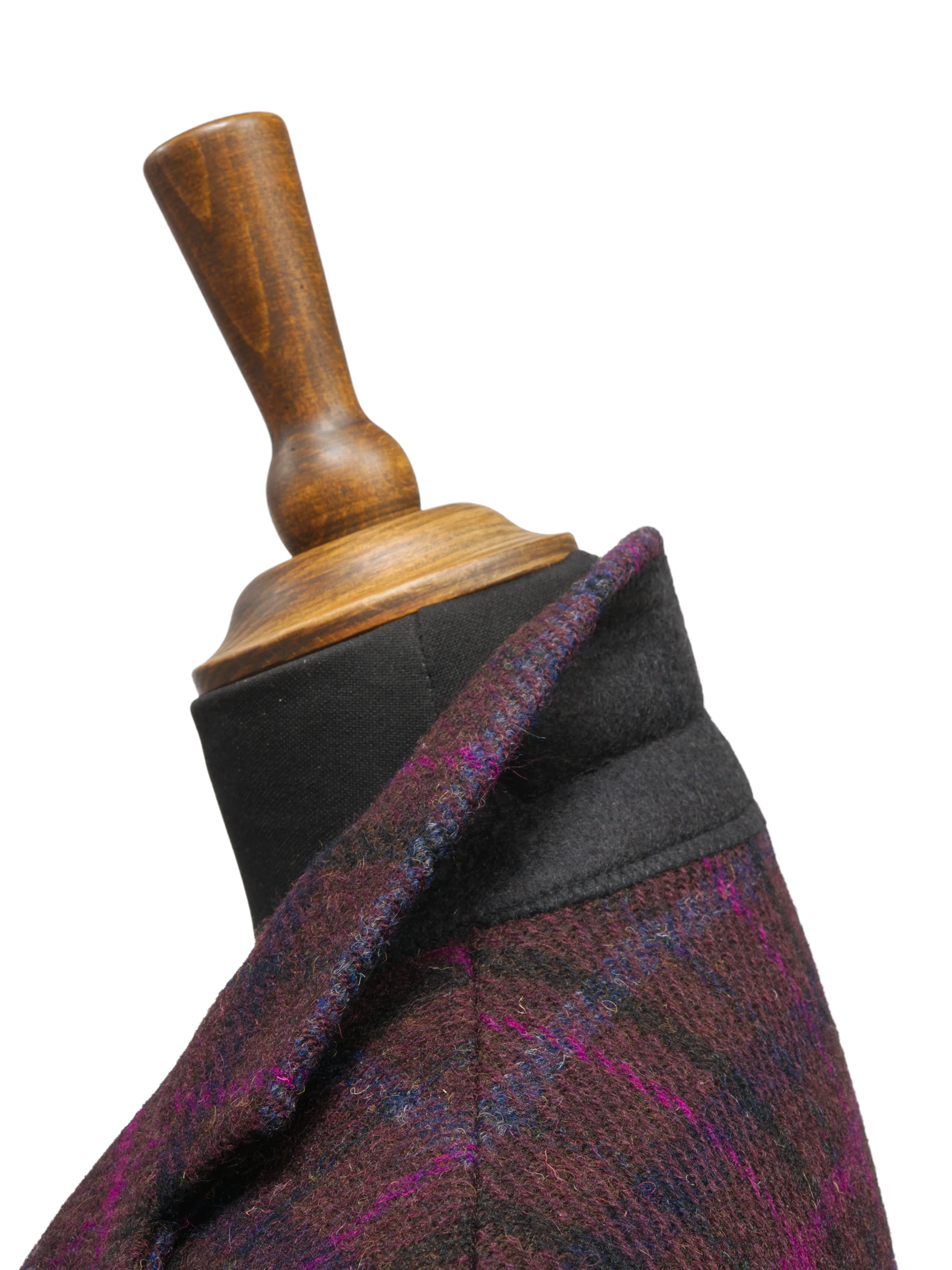 Harris Tweed Christine Coat - Plum/Magenta Multi - Image 5